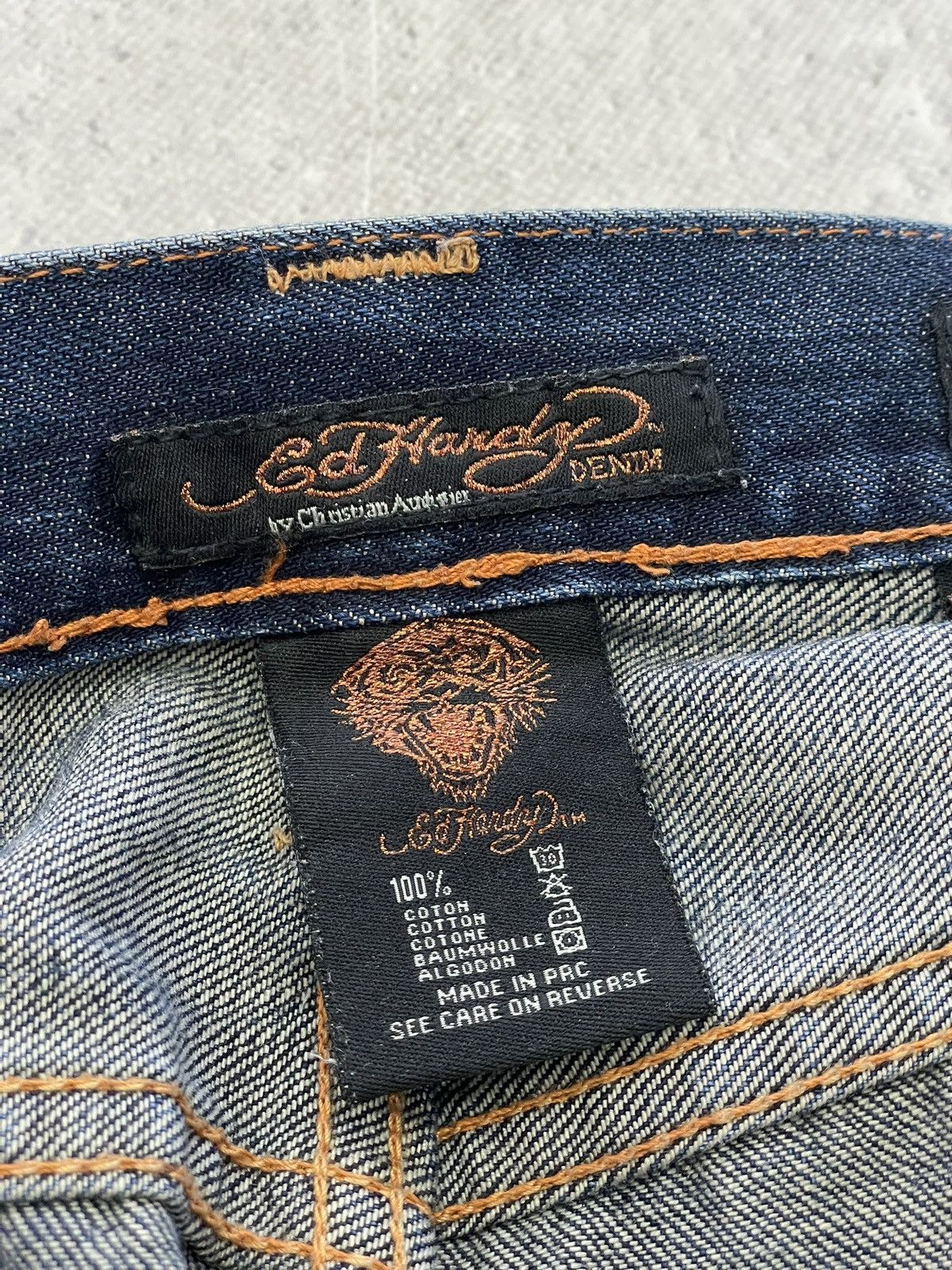 Christian Audigier Edhardy fasgion jeans y2k hype denim distressed Size US 34 / EU 50 - 7 Thumbnail