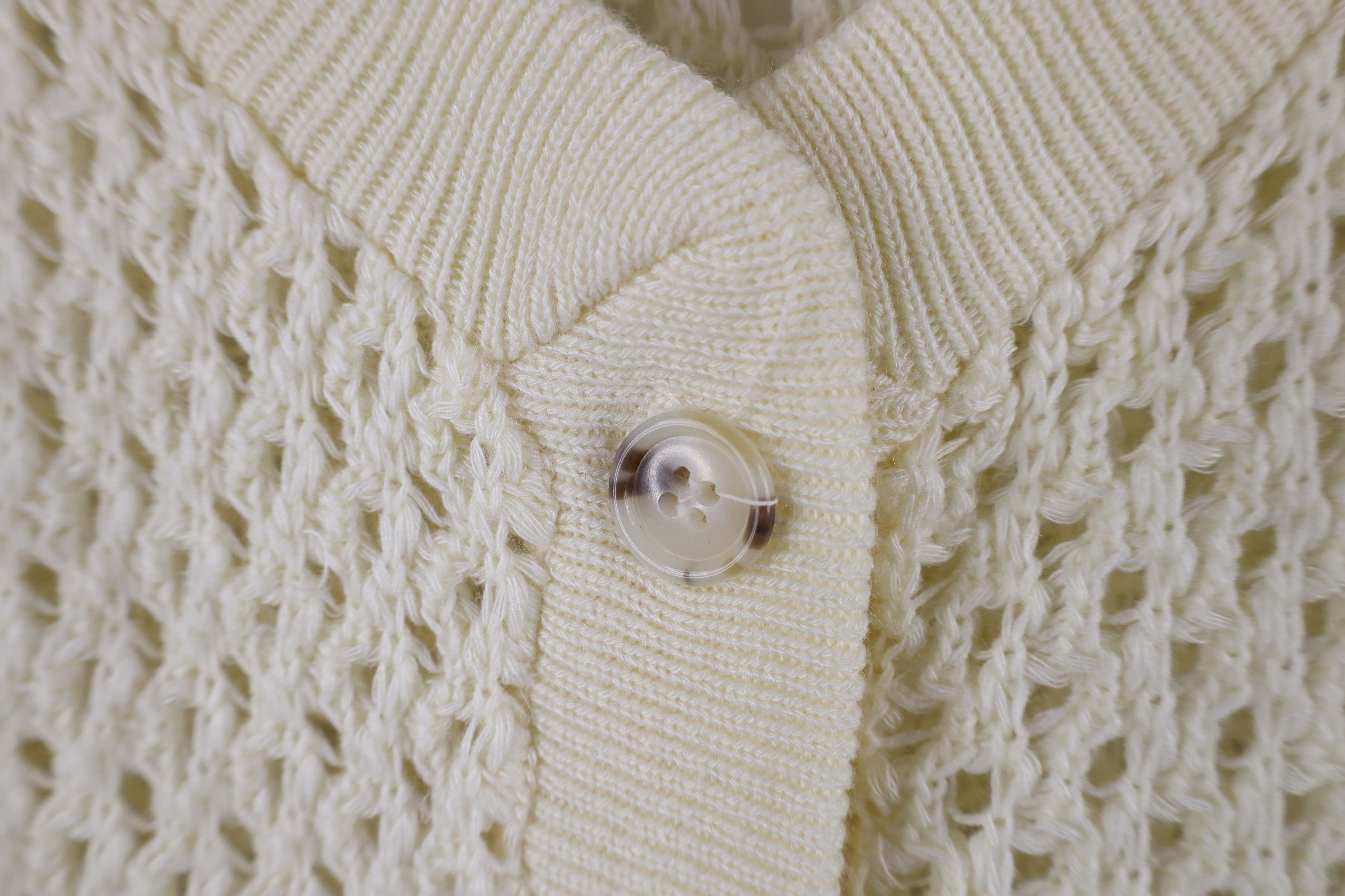 Vintage Vintage 60s 70s Rockabilly Crochet Knit Cardigan Sweater Size S / US 4 / IT 40 - 11 Thumbnail