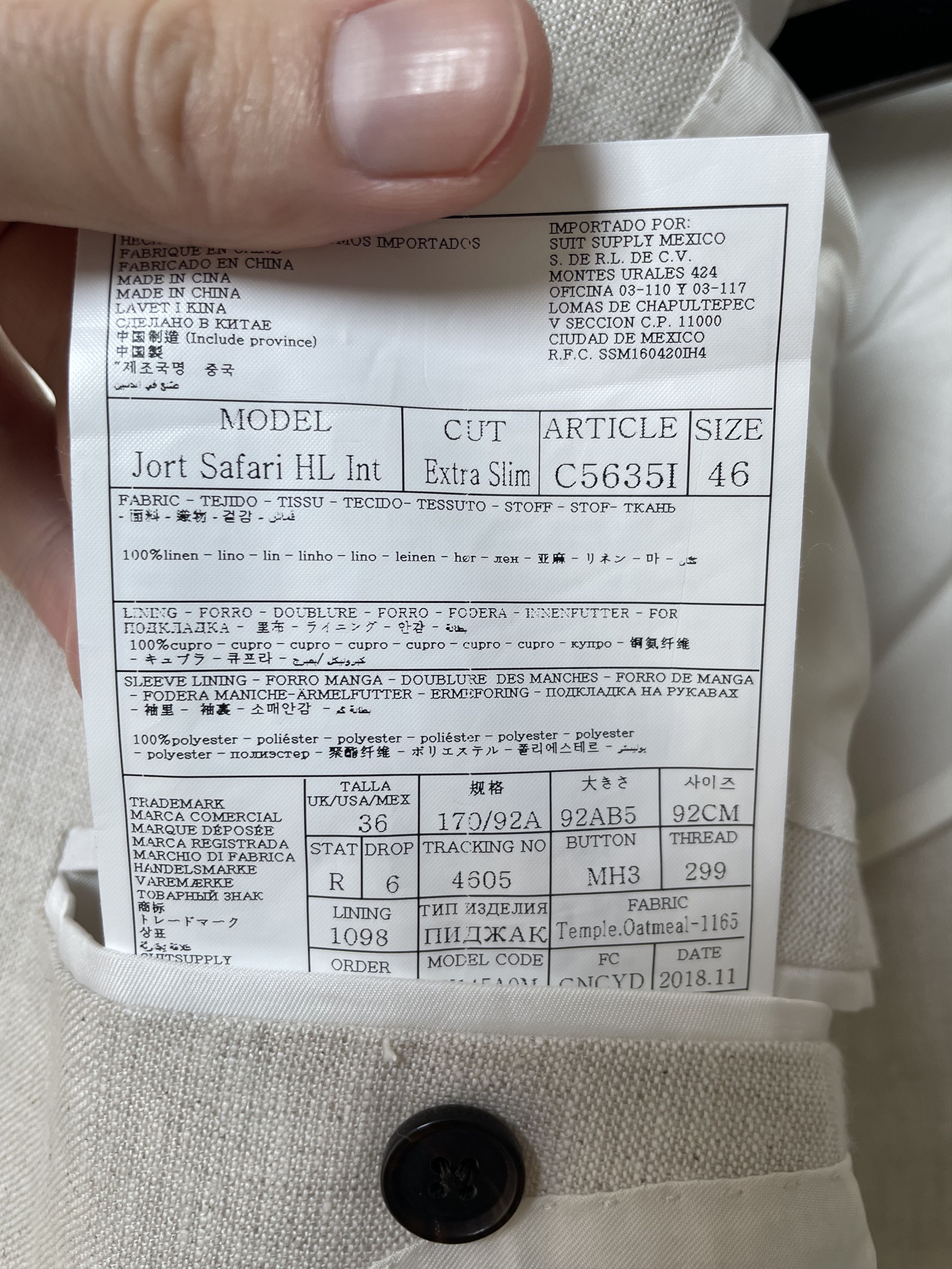 Suitsupply [NO US TAX] LNWOT Suitsupply Jort linen safari jacket, 36R Size 36R - 9 Thumbnail