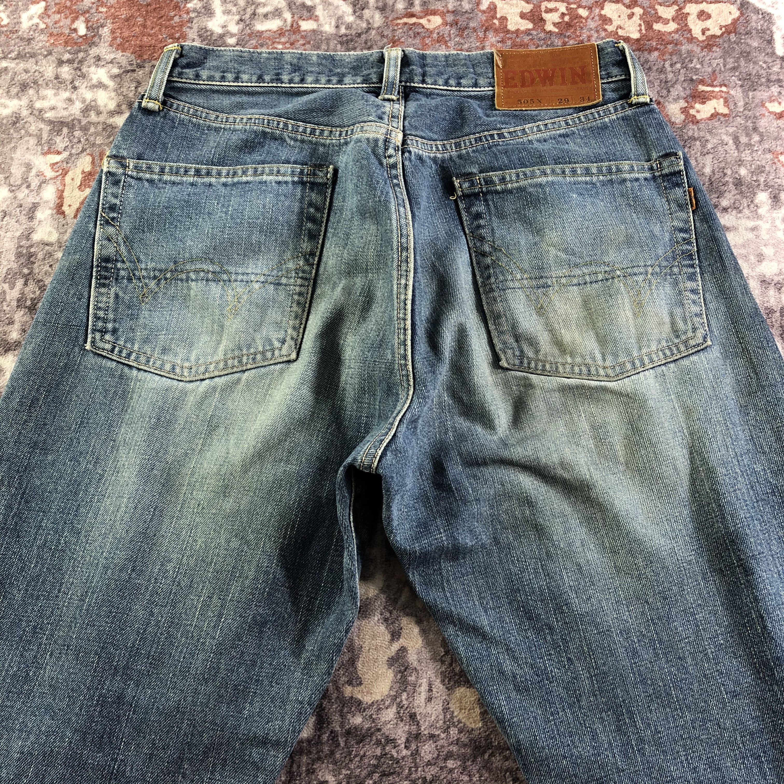 Edwin Vintage Blue Wash Edwin 505 Selvedge Jeans-JM3669 Size US 30 / EU 46 - 4 Thumbnail