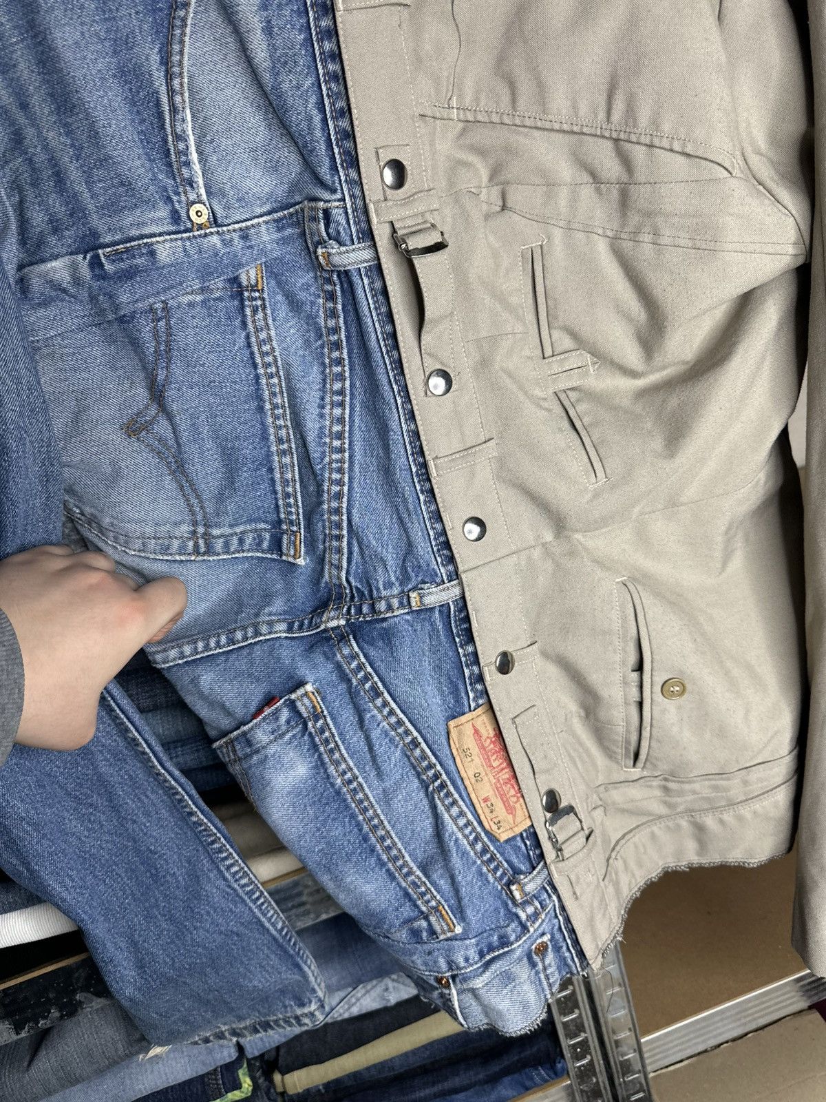 Levi's 1:1 Custom Levi's Denim Military Pants Patchwork Jacket Size US L / EU 52-54 / 3 - 8 Thumbnail