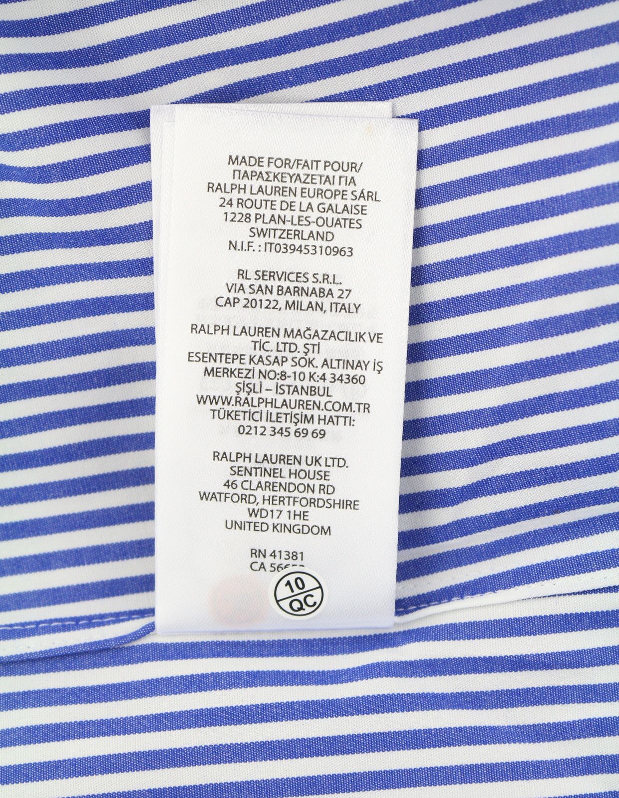 Ralph Lauren CORE REPLEN XL Stretch Custom Fit Striped Button Down 87014 Size US XL / EU 56 / 4 - 11 Thumbnail