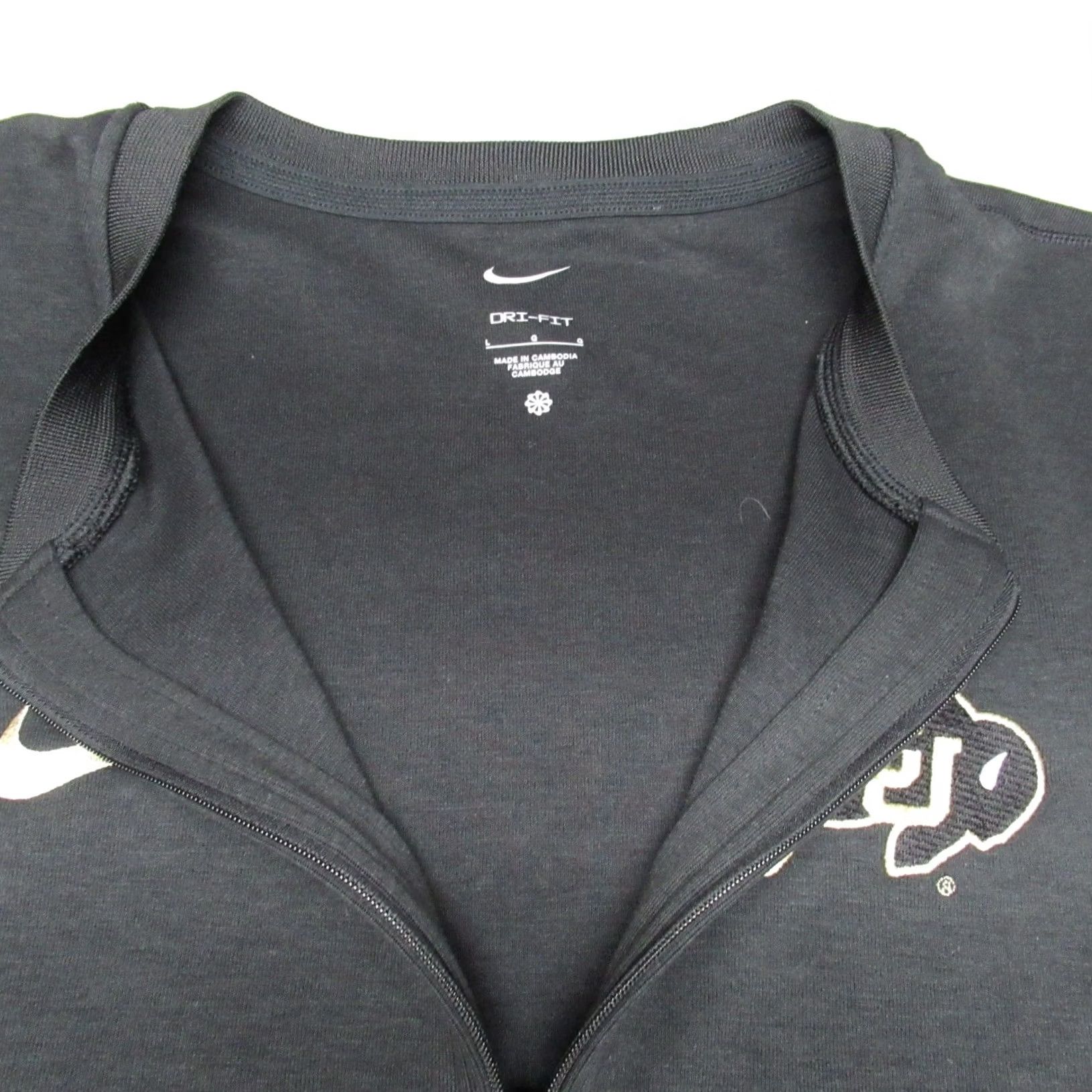 Nike Nike Dri-FIT Jacket Men L Black 1/4 Zip Performance Lightweight CU Buffaloes Sports Football Activewear Casual Mens Size US L / EU 52-54 / 3 - 4 Thumbnail
