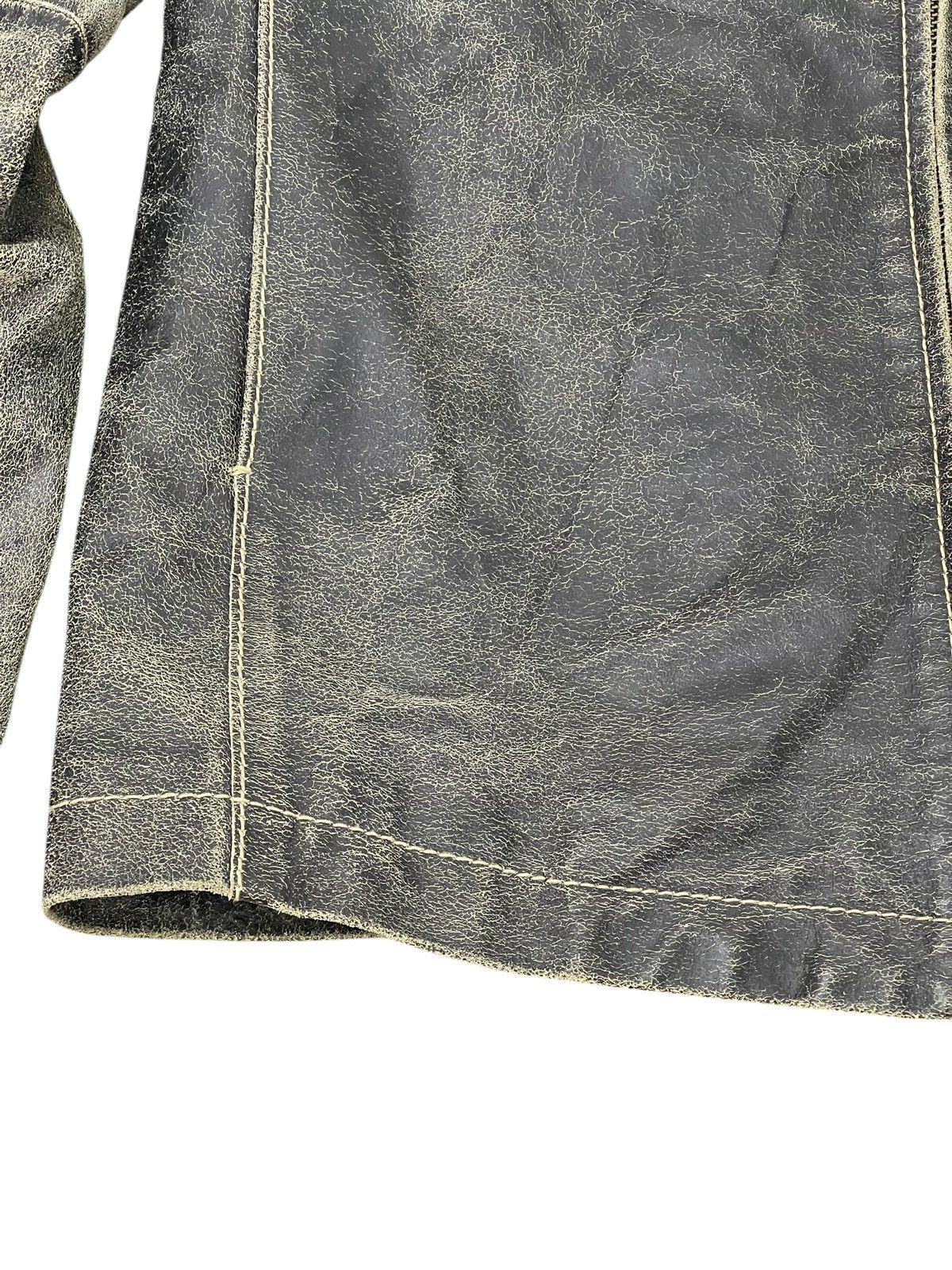 Japanese Brand Blistered Leather Jacket Admix Japan Cowhide Slim 7🟩0 Size US M / EU 48-50 / 2 - 8 Thumbnail