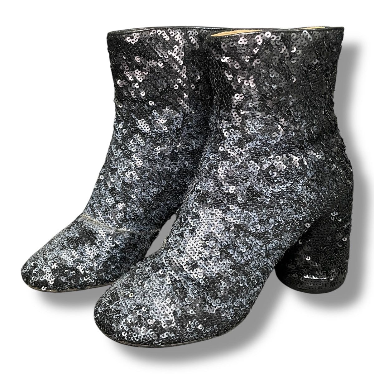 Maison Margiela Maison Margiela Line 22 Sequined Round-toe Ankle Boots Size US 7 / IT 37 - 4 Thumbnail