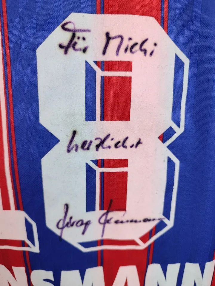 Adidas 1995/97 FC Bayern Munich Munchen #18 KLINSMANN signature Size US L / EU 52-54 / 3 - 13 Thumbnail