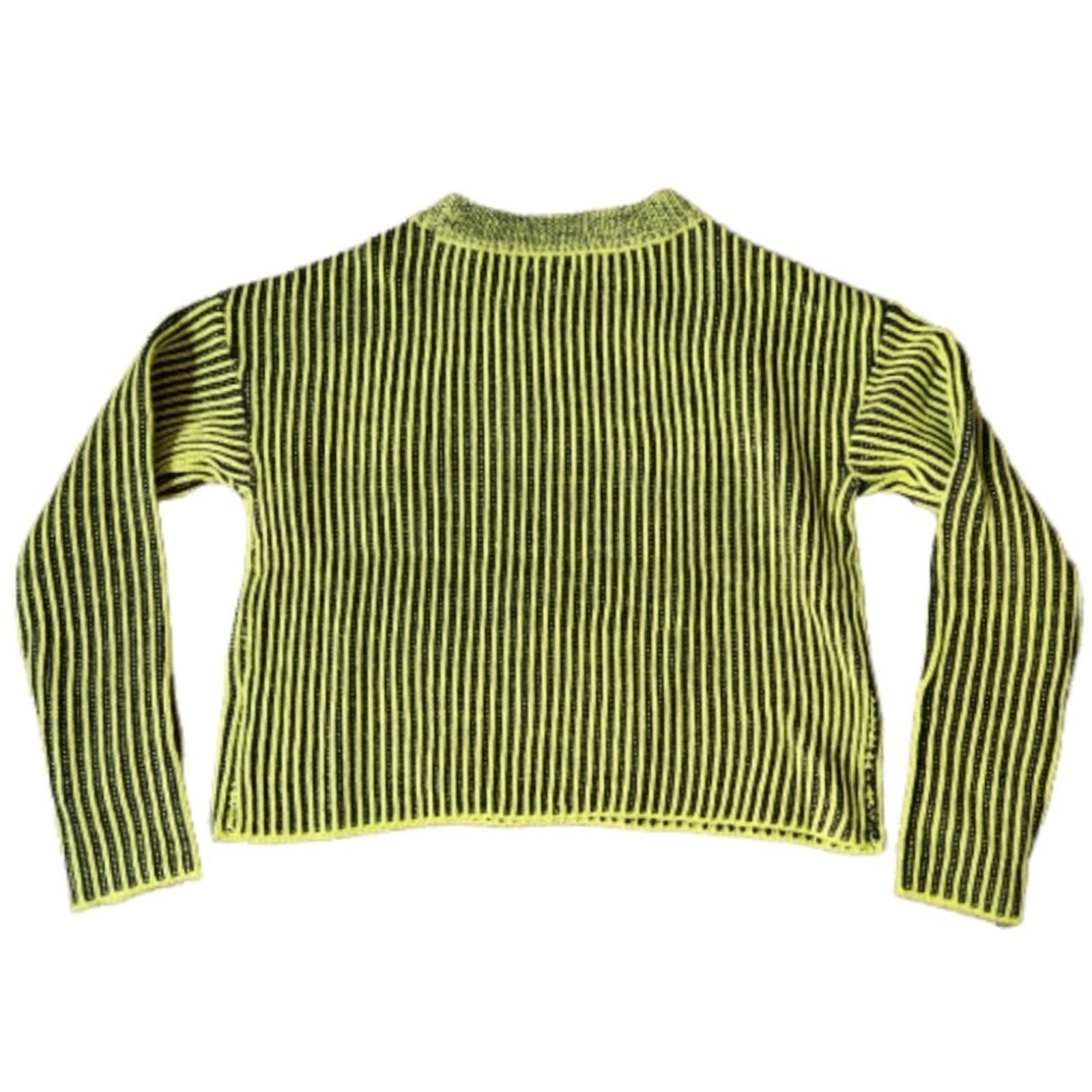 Other PINK ROBIN ☆ GREEN & BLACK ☆ RIBBED ☆ CREW SWEATER ☆ S ☆ NWT Size S / US 4 / IT 40 - 7 Thumbnail