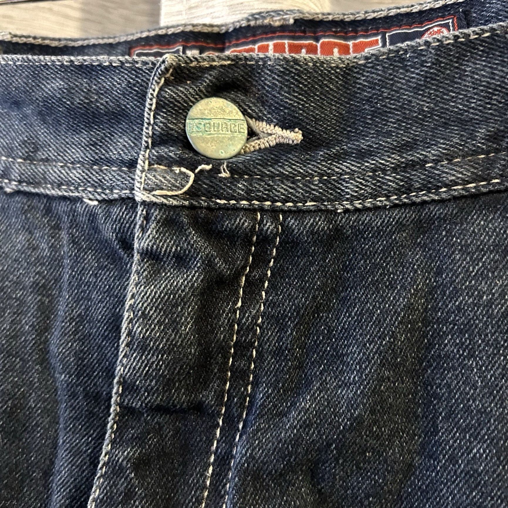 Vintage VINTAGE SOURCE Baggy Long Wide Blue Jean Shorts Jorts 90s Hip Hop Grunge 40 Mens Regular Size US 40 / EU 56 - 4 Thumbnail