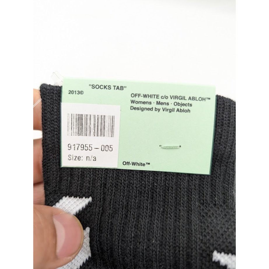Off-White o1rshd1 Q:2 / Size: OS / Diag Socks in Black Size ONE SIZE - 9 Thumbnail