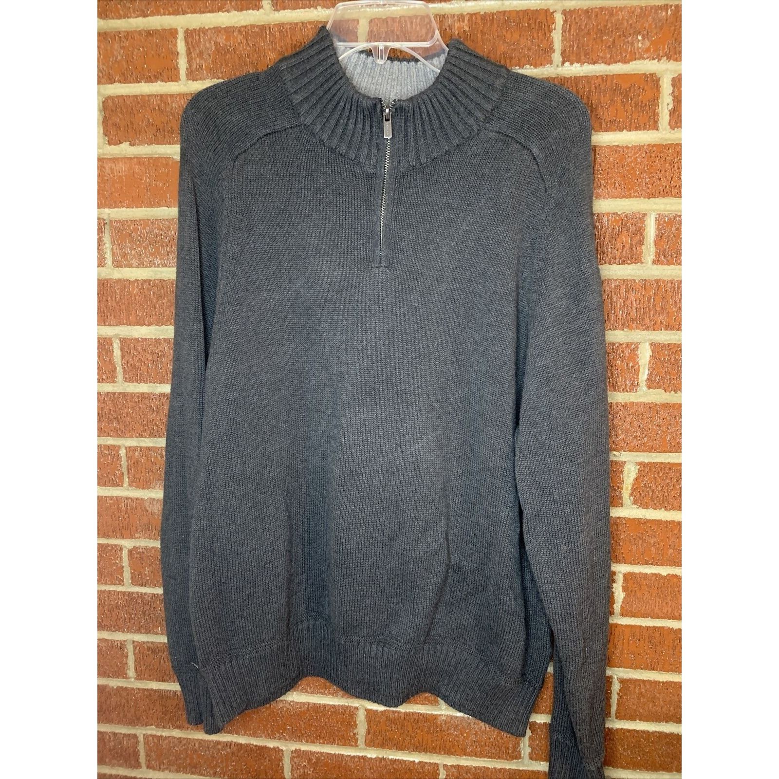 Lands' End Lands End Mens Drifter 1/4 Zip Pullover Gray Large Size US L / EU 52-54 / 3 - 1 Thumbnail