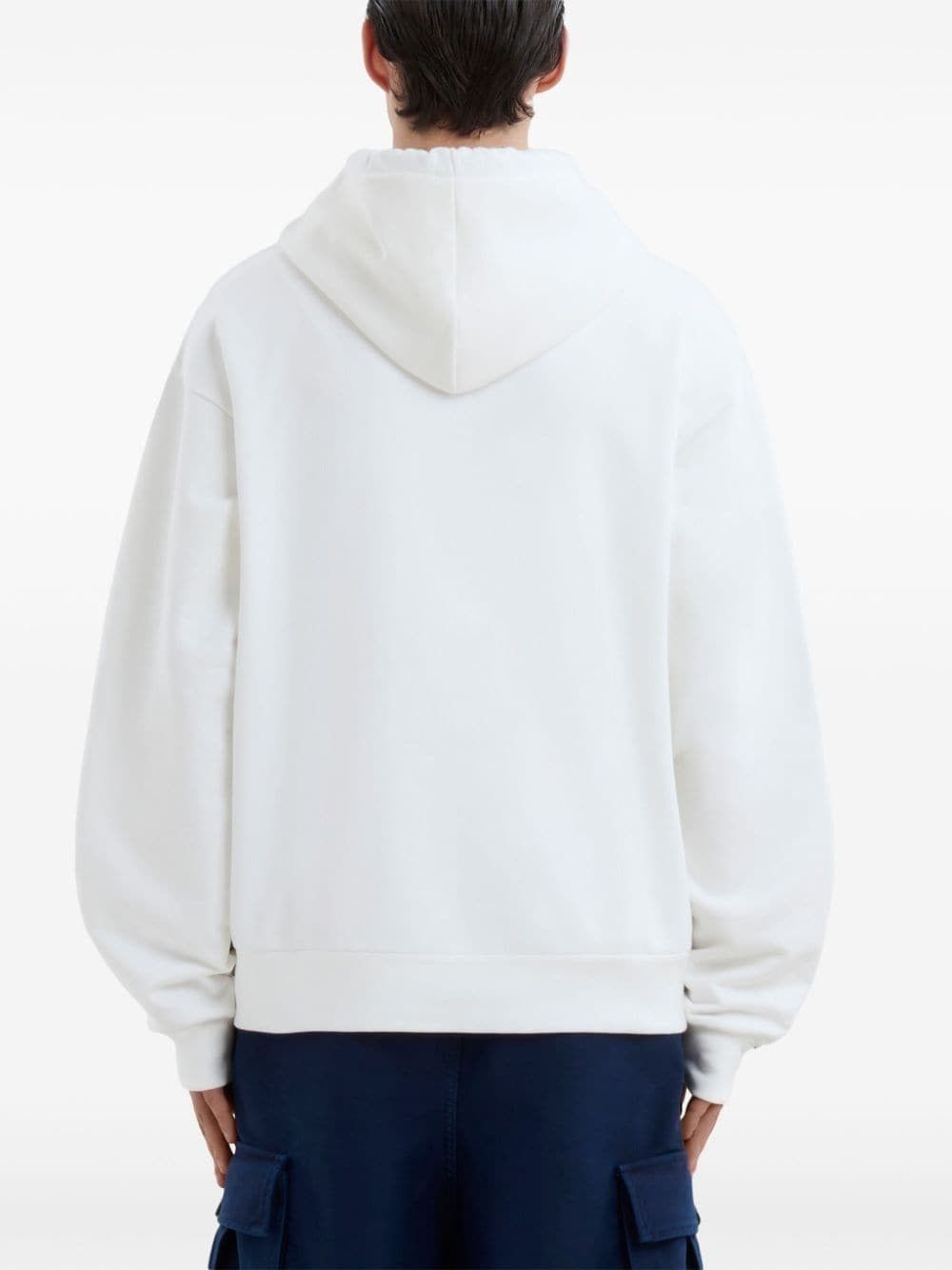 Marni o1w1db11025 Logo-Print Cotton Hoodie in White Size US M / EU 48-50 / 2 - 3 Thumbnail