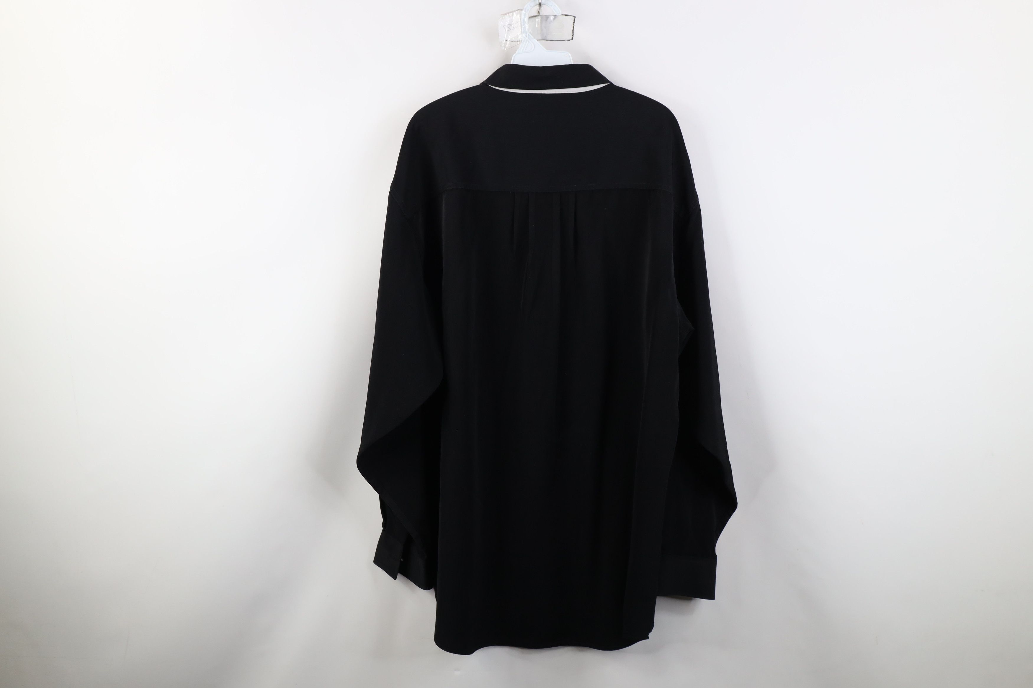 Vintage Vintage 80s 90s Streetwear Block Collared Button Shirt Black Size US XL / EU 56 / 4 - 13 Thumbnail