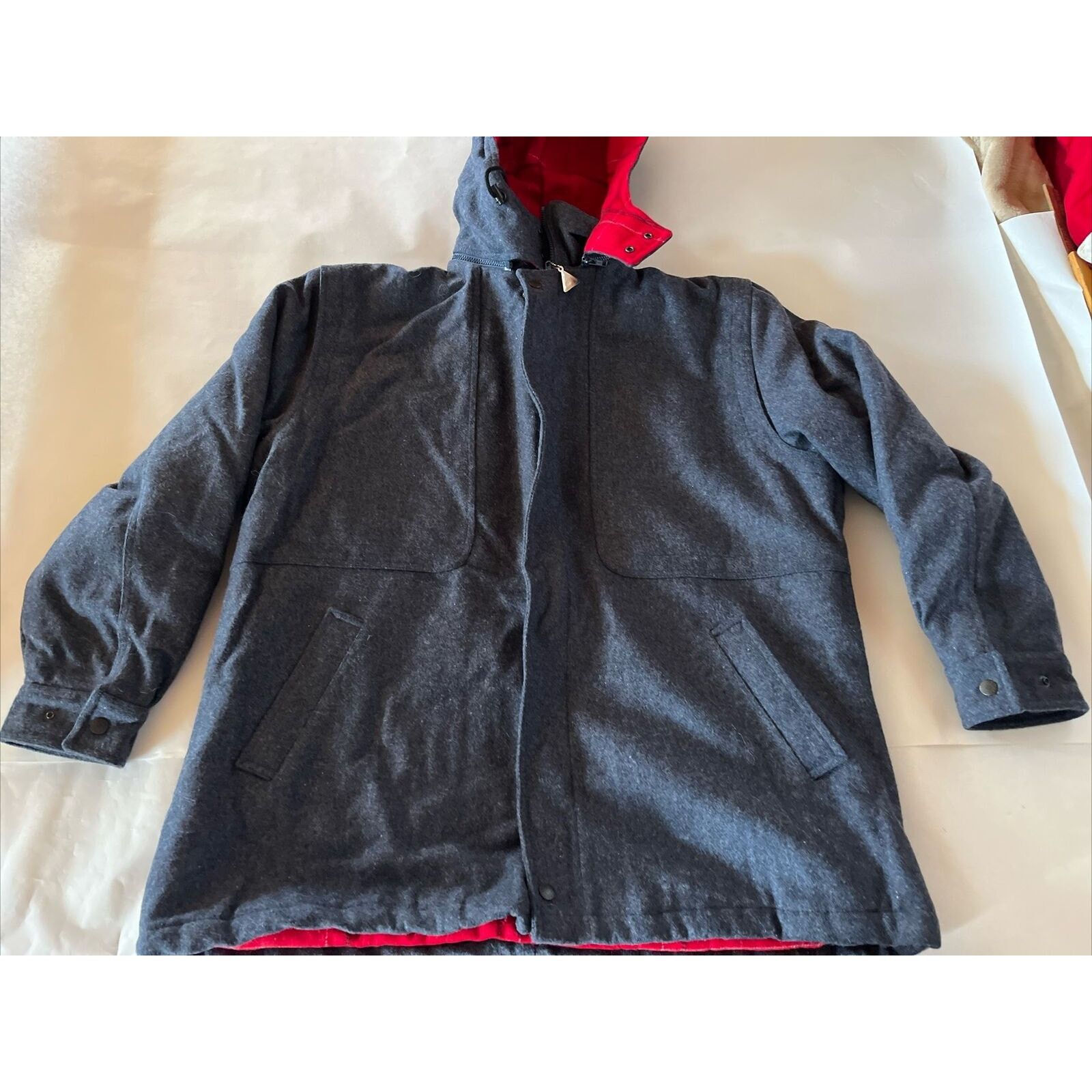 Pacific Trail Pacific Trail Vintage Men’s XL Dark Gray LS Wool Blend Coat Size US XL / EU 56 / 4 - 2 Thumbnail