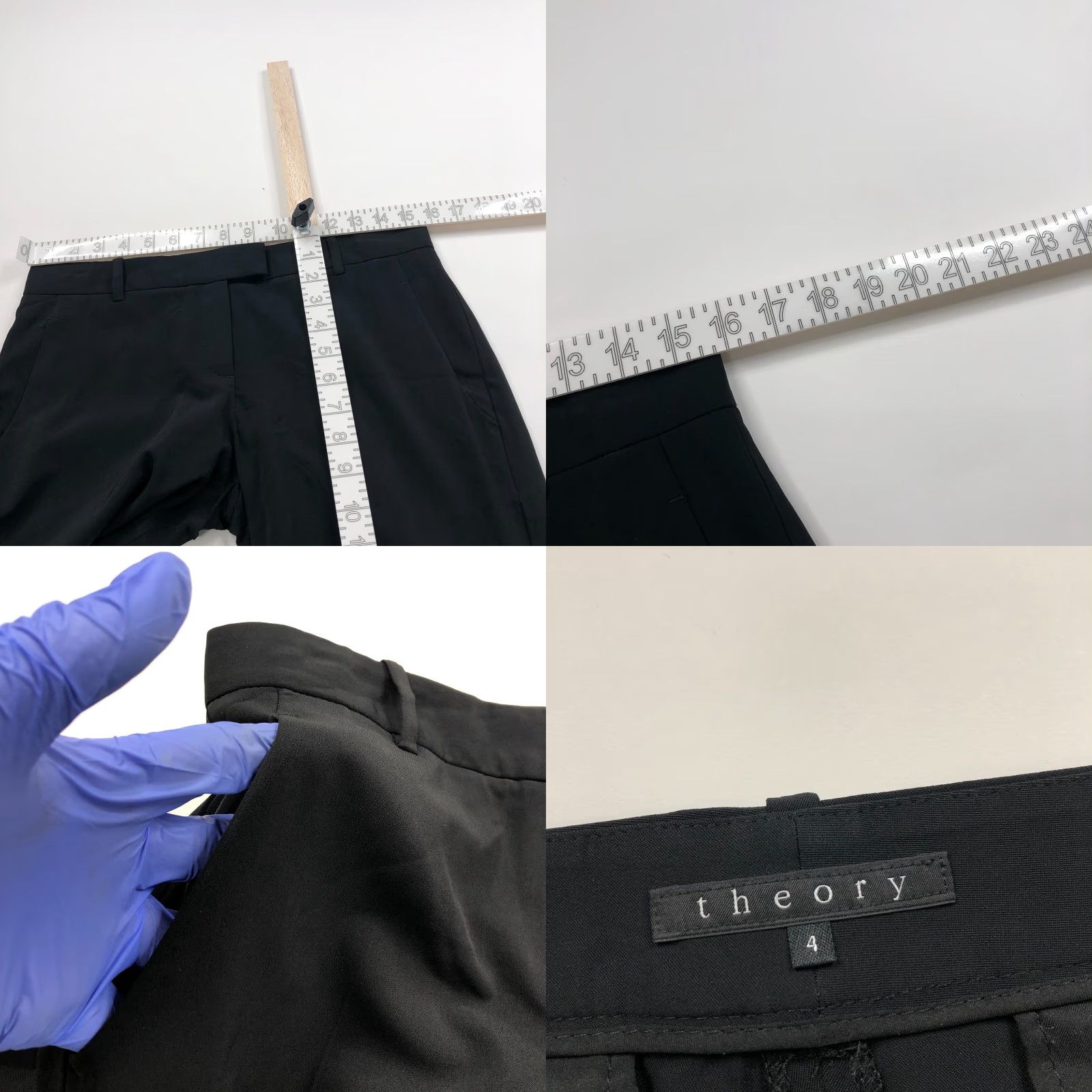Theory Theory Sierra Ankle 4 Dress Pants Black C0506205, Mid Rise, 31W 27L, 4, Woolless Fabric? (Note: Original title only; excluding added details) Size 27" / US 4 / IT 40 - 8 Thumbnail