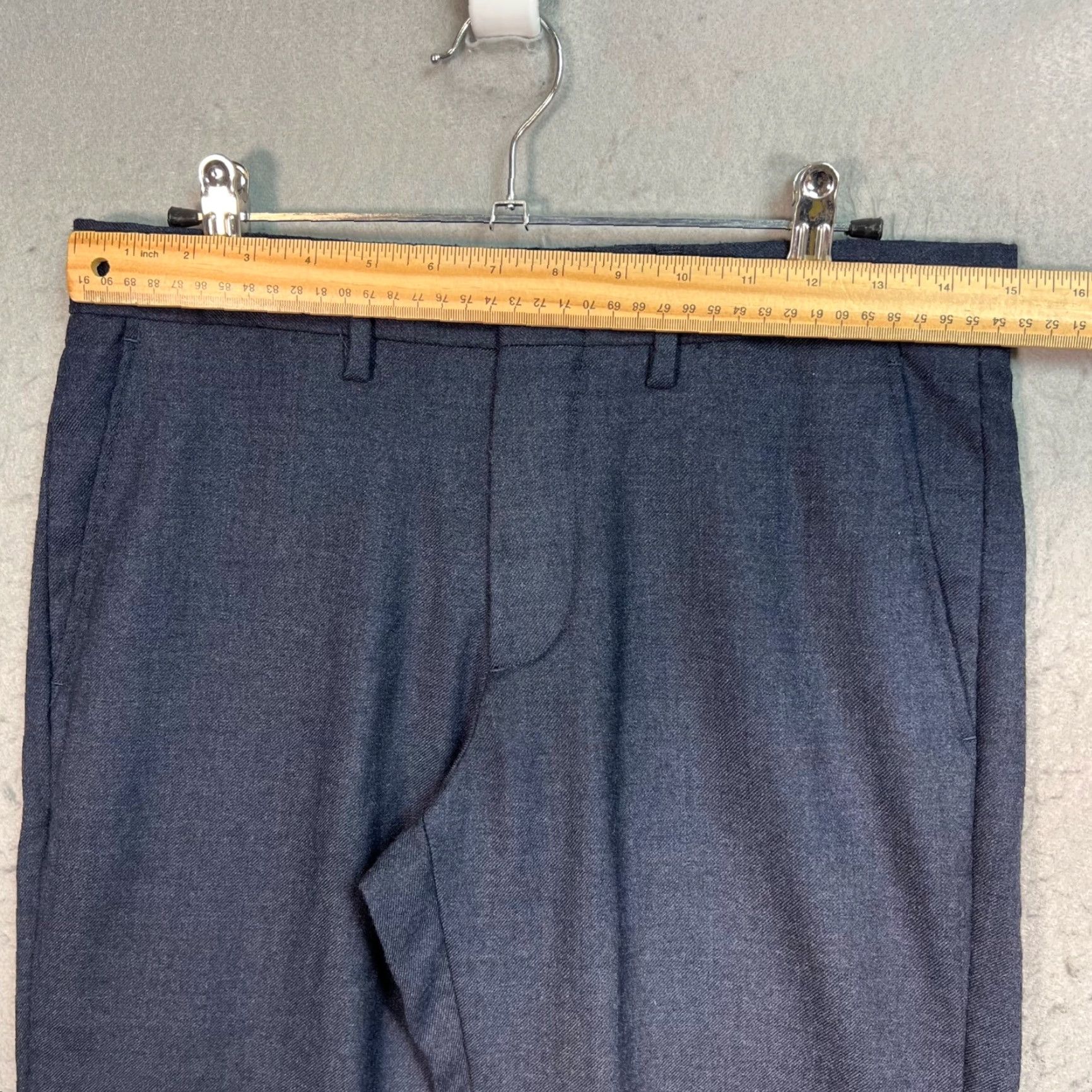 J.Crew J. Crew Pants Bowery Slim Fit Wool Dress Navy Blue 29 x 32 Mens Size US 29 - 7 Thumbnail