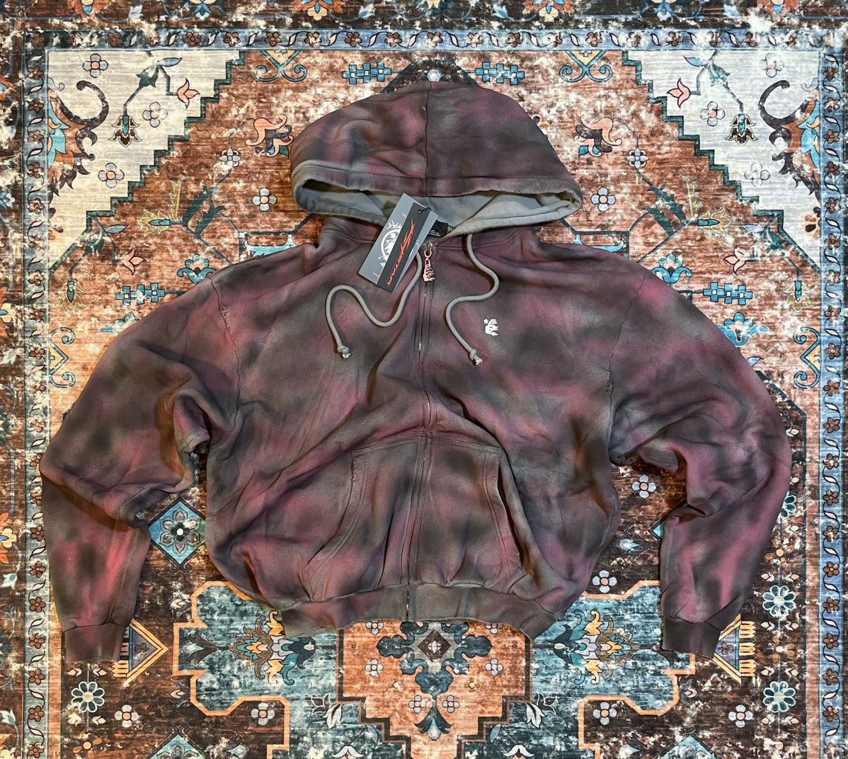 HELLSTAR Hellstar Airbrushed Zip Up Hoodie - Pink Classic Logo Size US M / EU 48-50 / 2 - 1 Thumbnail