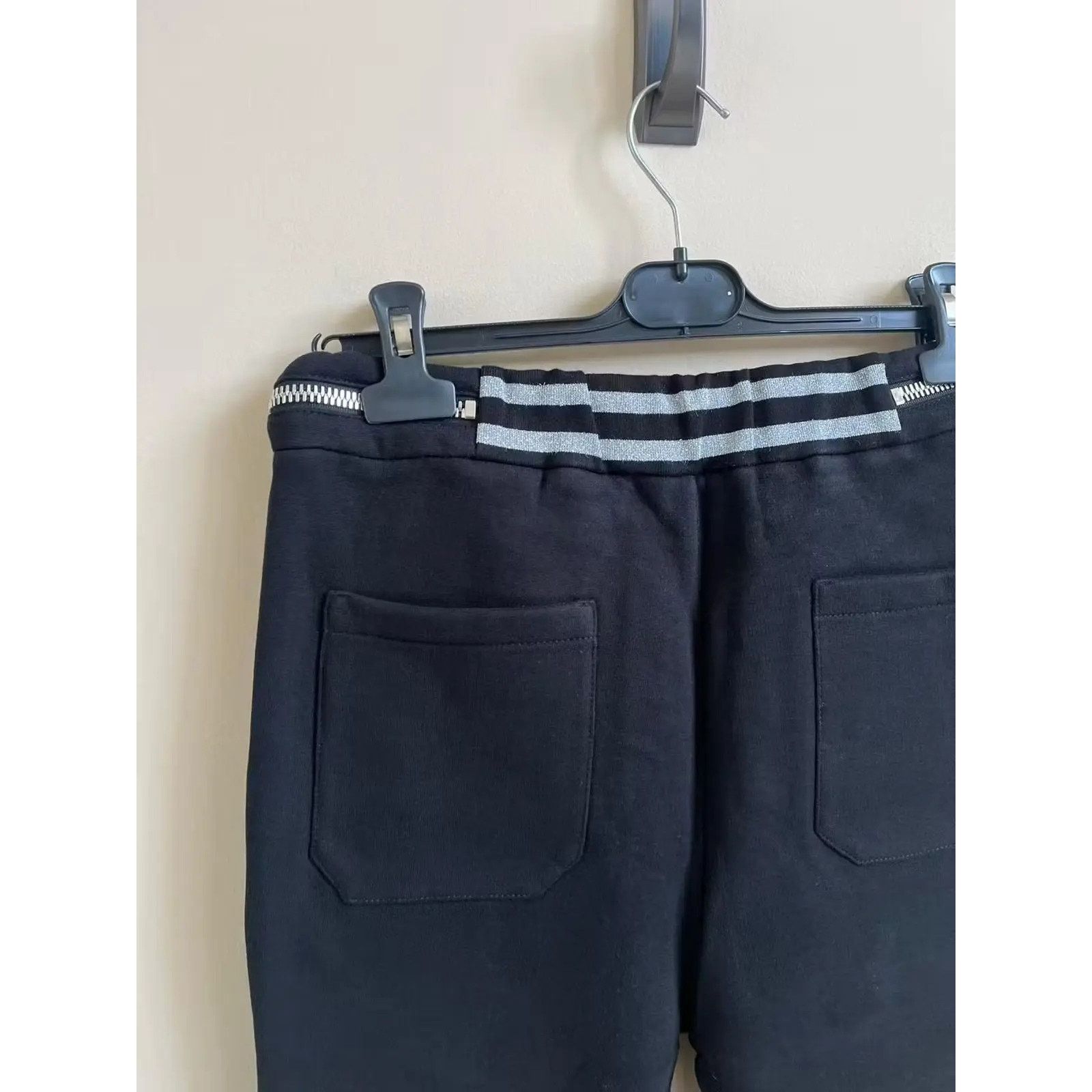 Balmain o1rshd1 Biker Sweat Pants With Silver Waist Band in Black Size US 30 / EU 46 - 9 Thumbnail