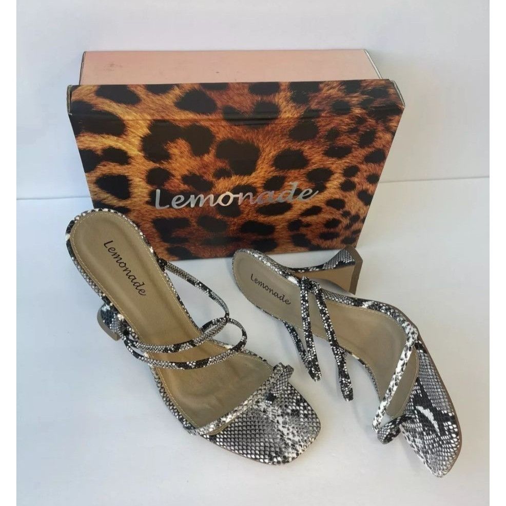 Other LEMONADE / Vanity / Snake Print / Strappy / Heeled Sandals 3 Size US 10 / IT 40 - 8 Thumbnail