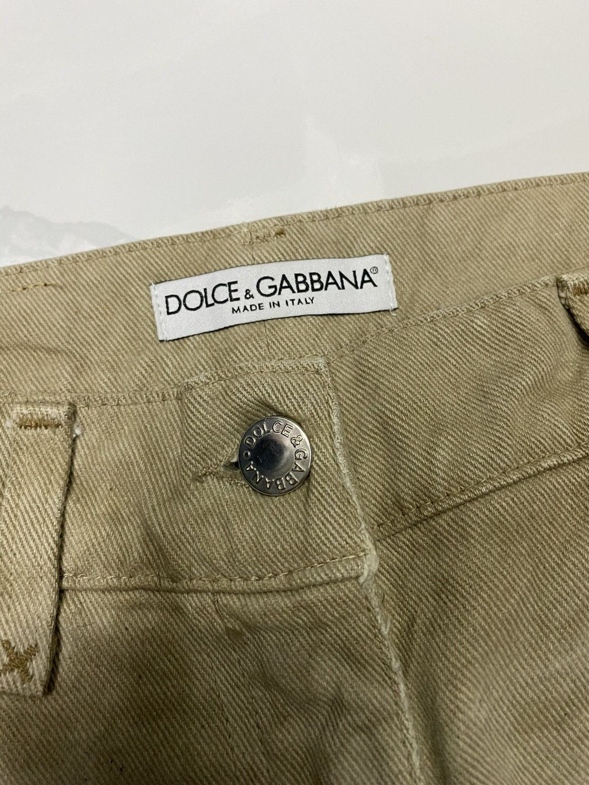 Dolce & Gabbana DOLCE & GABBANA FADED BROWN LOW RISE DISTRESSED DENIM JEANS Size US 30 / EU 46 - 7 Thumbnail