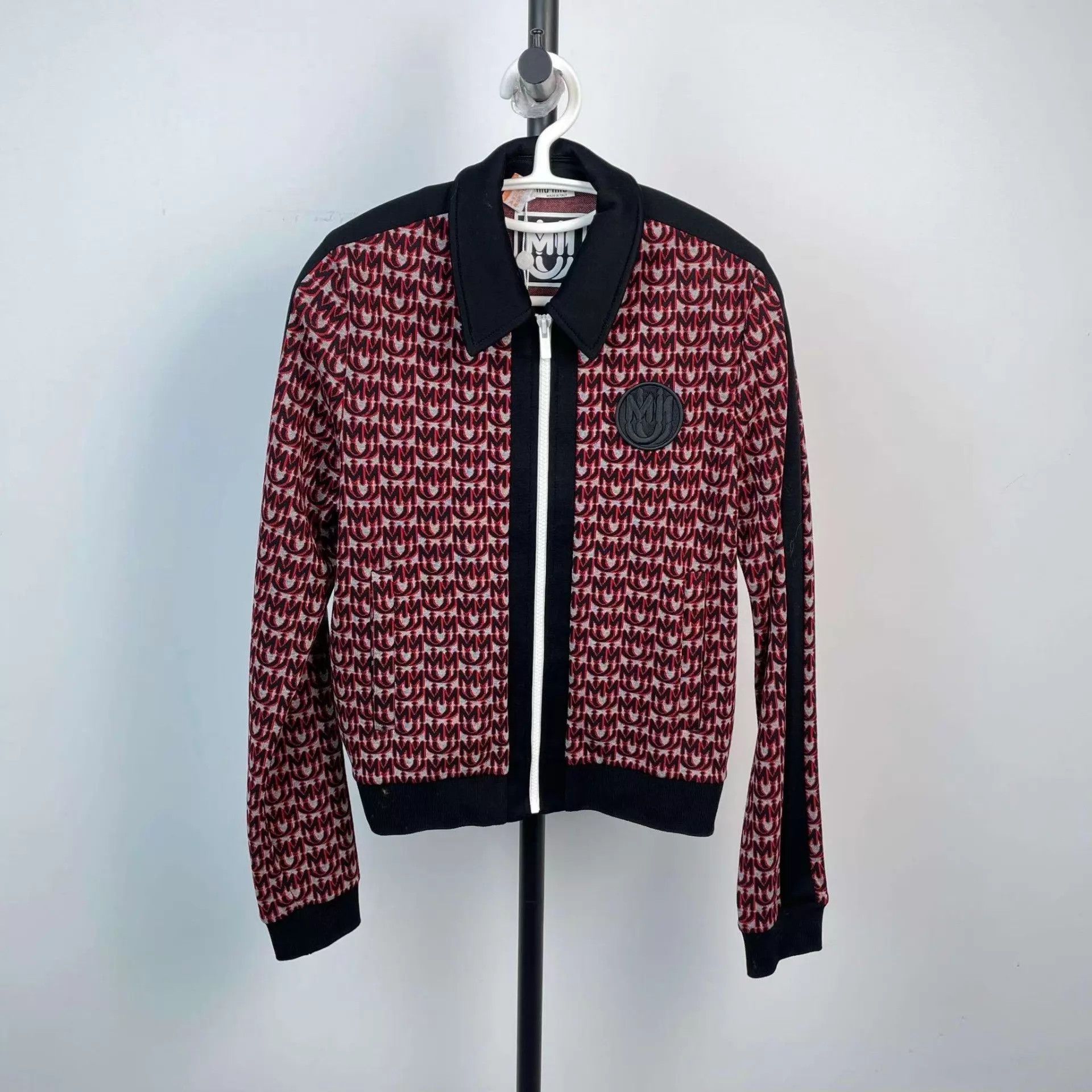 Miu Miu Miu Miu burgundy all over logo jacquard tracksuit L Size L / US 10 / IT 46 - 1 Thumbnail