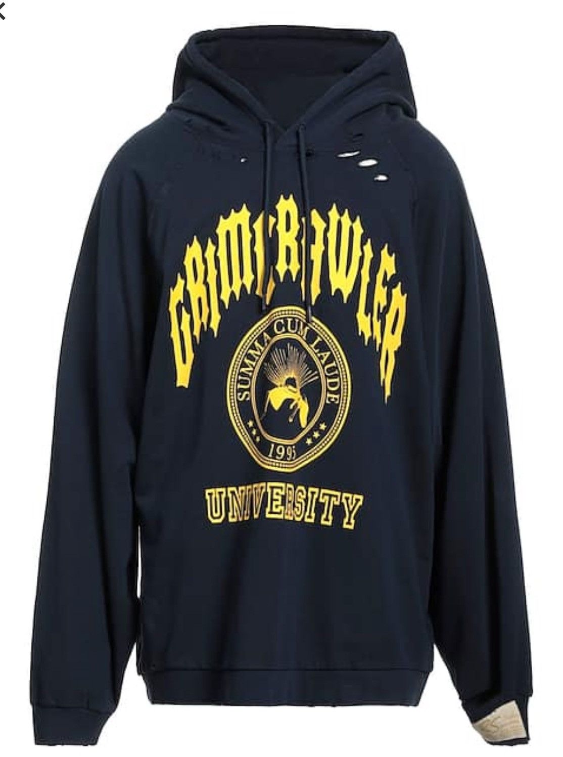 image of Raf Simons Sick Oversized Rave/college Hoodie $1199 in Blue, Men's (Size Medium)