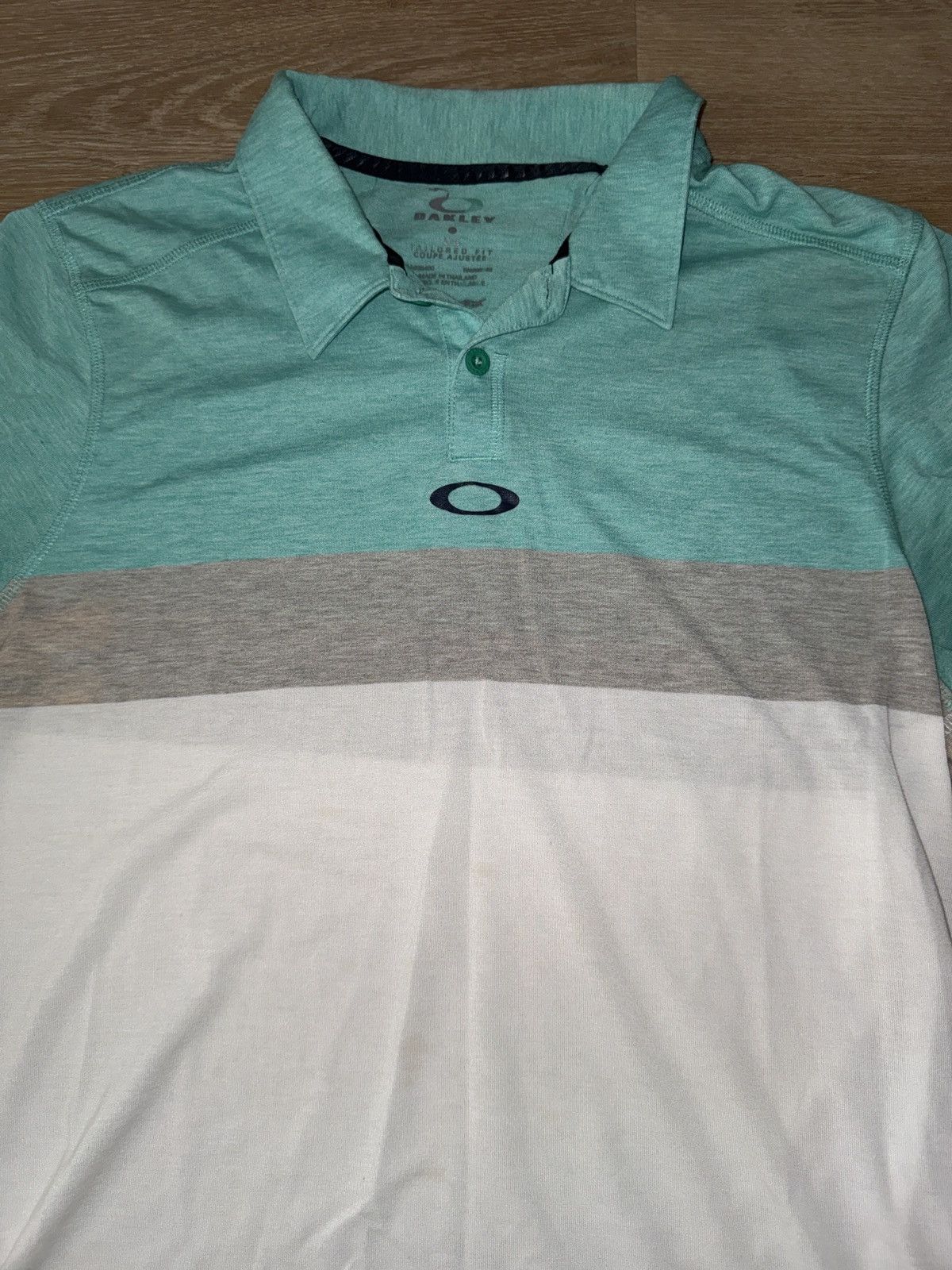 Oakley Oakley Green and White Polo Shirt Size US L / EU 52-54 / 3 - 3 Thumbnail