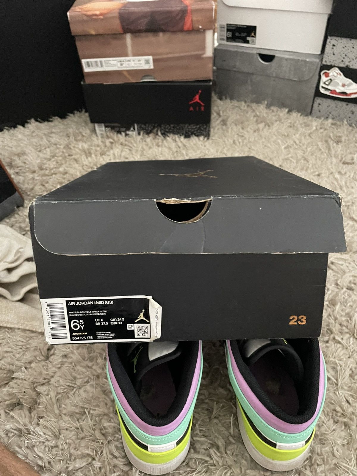 Jordan Brand Jordan 1 Mid Gs Pastel Size US 6.5 / EU 39-40 - 9 Thumbnail