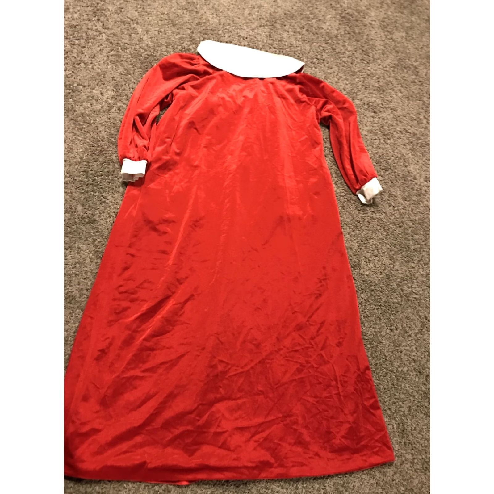 Ariat VINTAGE Aria House Coat womens M red velvet polyester vtg whote b20 Size M / US 6-8 / IT 42-44 - 3 Thumbnail