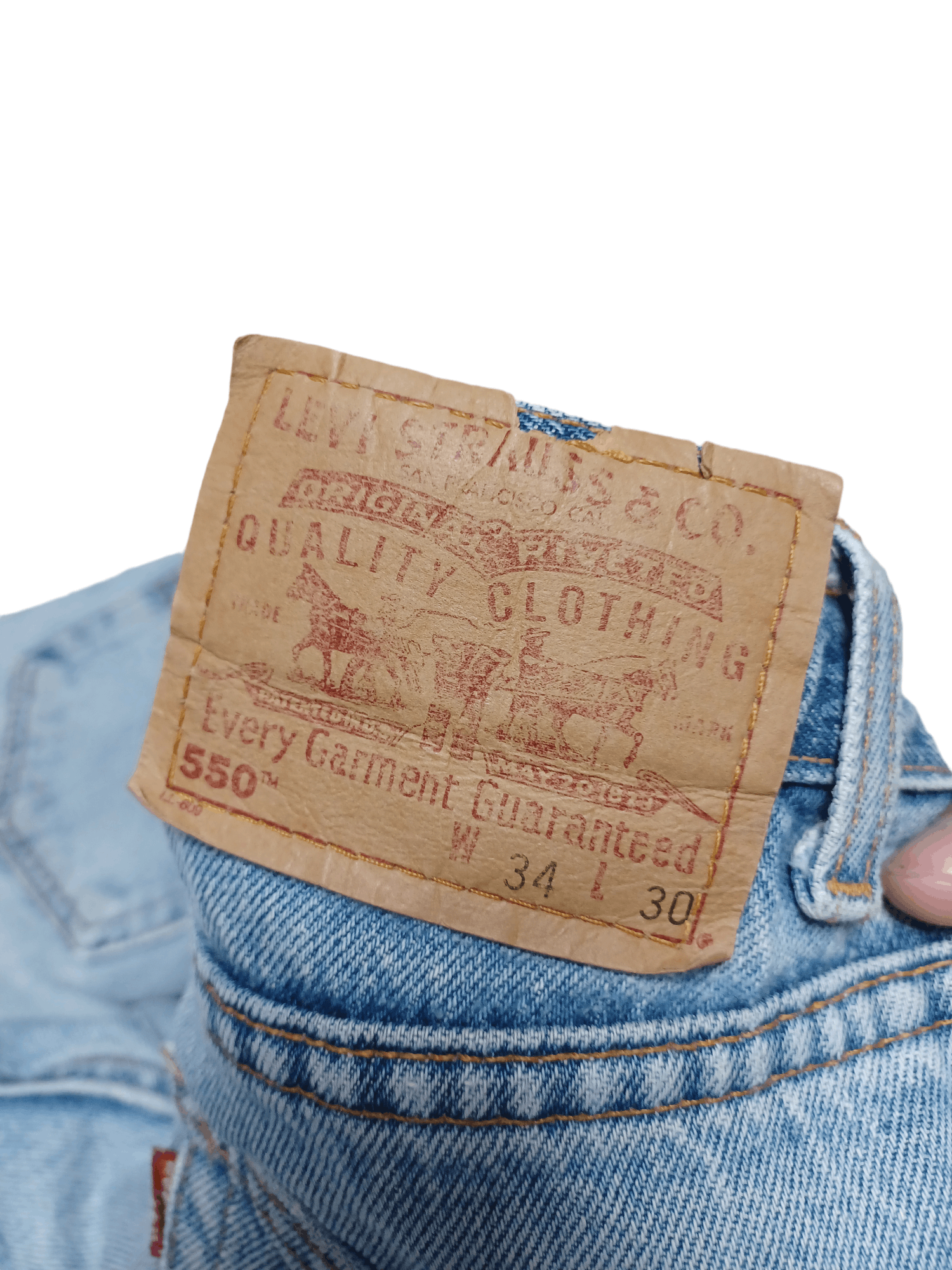 Levi's Vintage Clothing DIRTY DISTRESSED 1991 VINTAGE MADE IN USA 550 LEVIS RELAXED Size US 34 / EU 50 - 8 Thumbnail