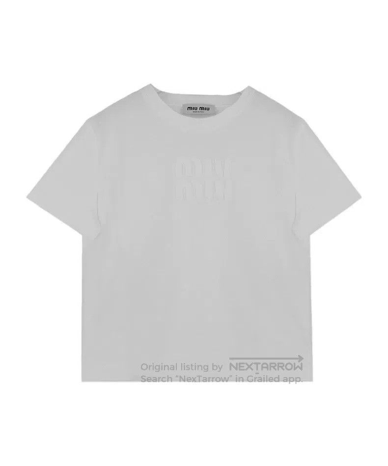 Miu Miu Miu Miu Size XS White short-sleeved T-shirt Size XS / US 0-2 / IT 36-38 - 4 Thumbnail