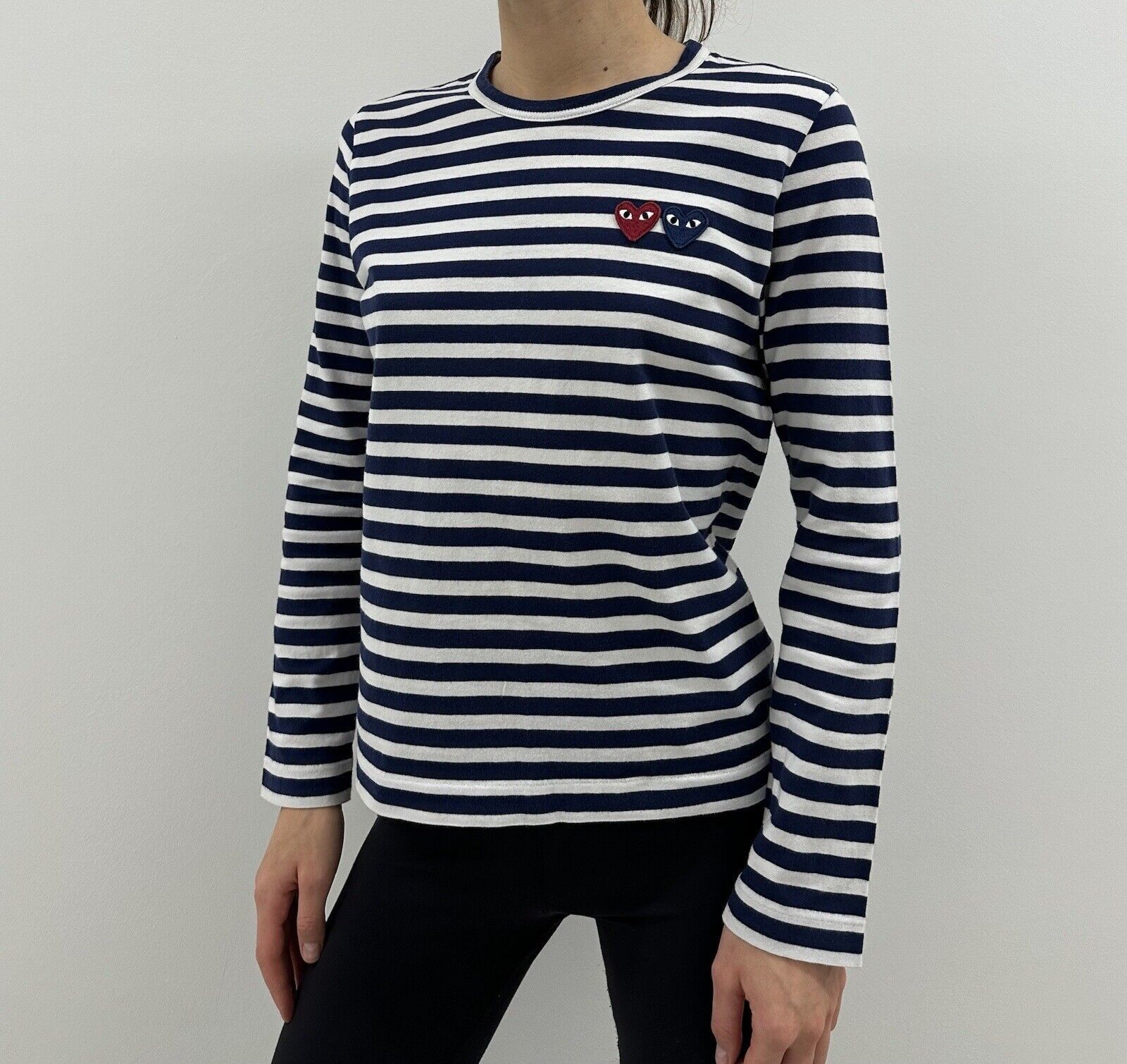 Comme des Garcons PLAY Play Comme Des Garçons Shirt Long sleeve Top Striped Hearts Size M / US 6-8 / IT 42-44 - 1 Thumbnail