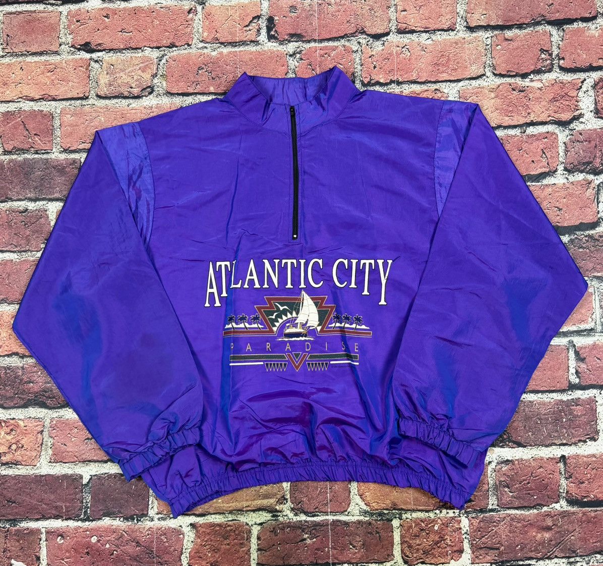 Other Vintage Wise Guy Atlantic City Surf Style Zip Windbreaker Size US XL / EU 56 / 4 - 1 Thumbnail