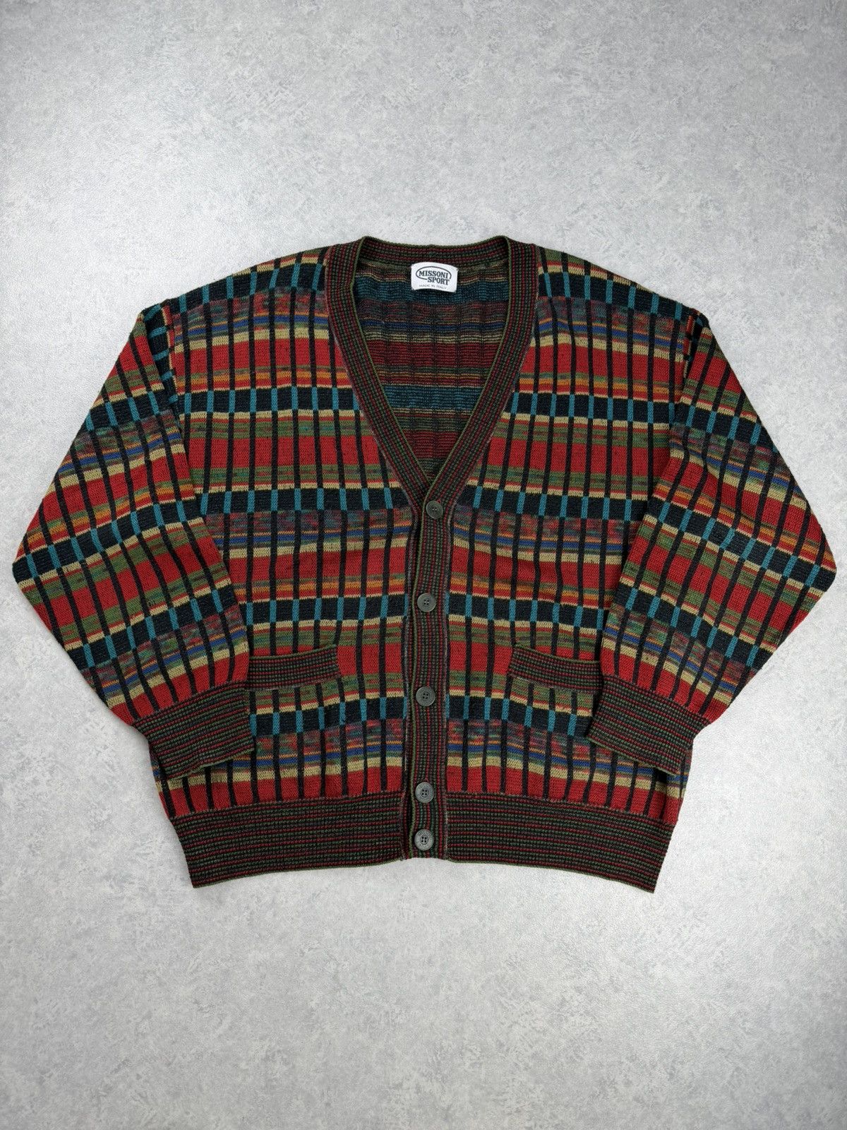 Missoni Missoni Sport Vintage Wool Knit Cardigan Sweater Size US XXL / EU 58 / 5 - 1 Thumbnail