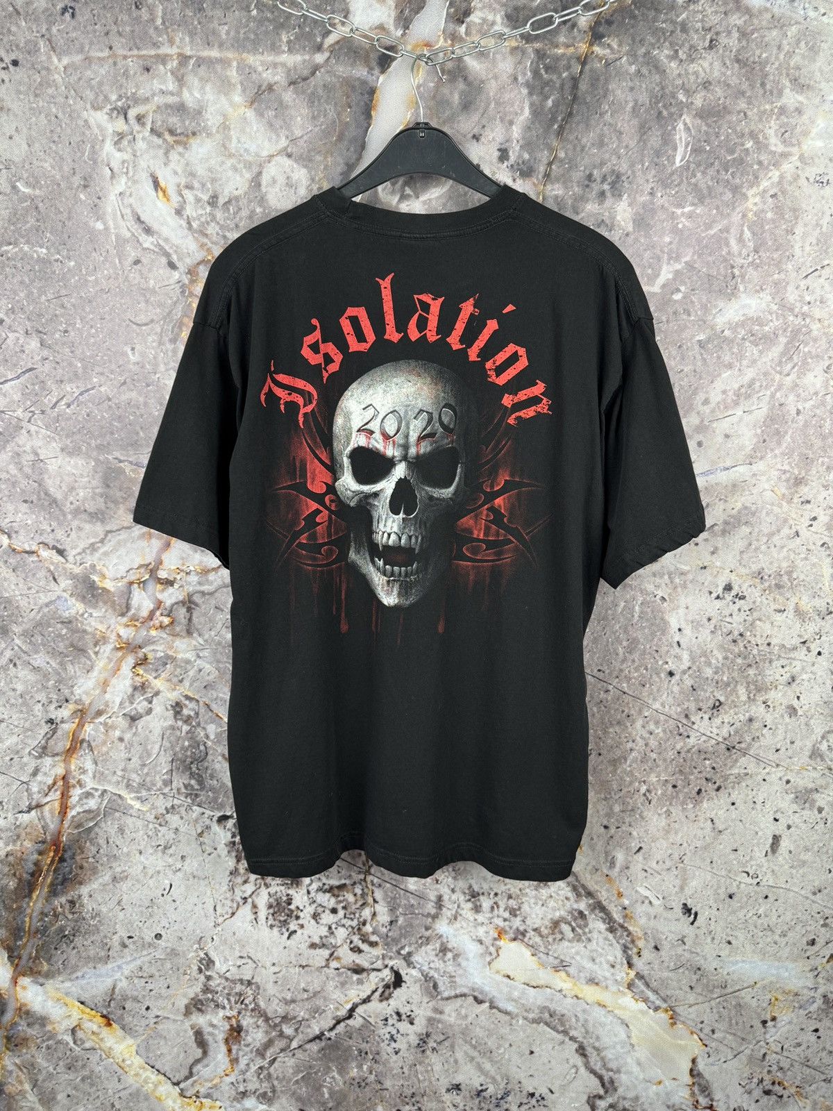 Other Grim Reaper Skeleton Graphic T-Shirt I Am Social Distancing Size US XXL / EU 58 / 5 - 14 Thumbnail
