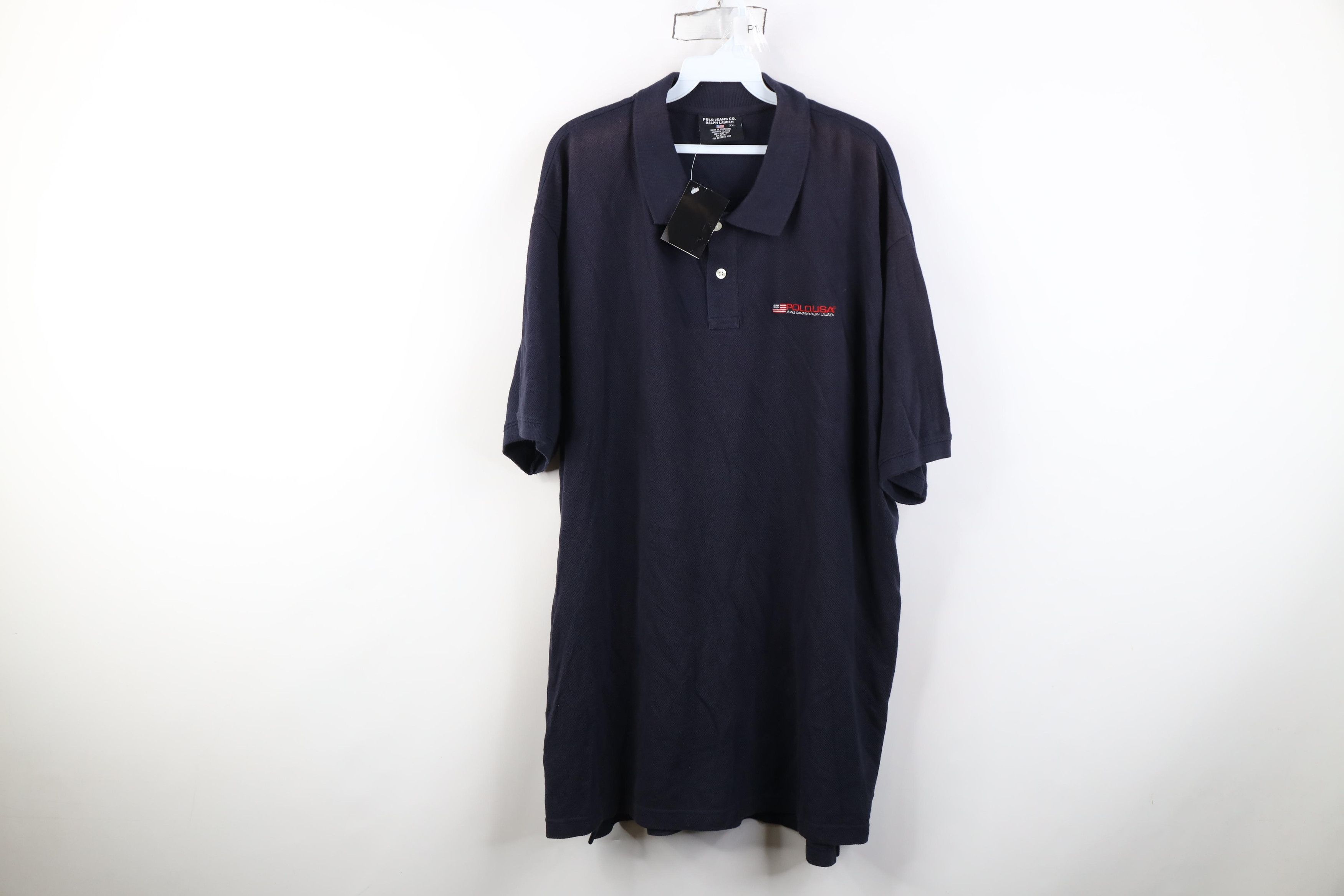 Polo Ralph Lauren Deadstock Vintage 90s Ralph Lauren Flag Golf Polo Shirt USA Size US XXL / EU 58 / 5 - 1 Thumbnail