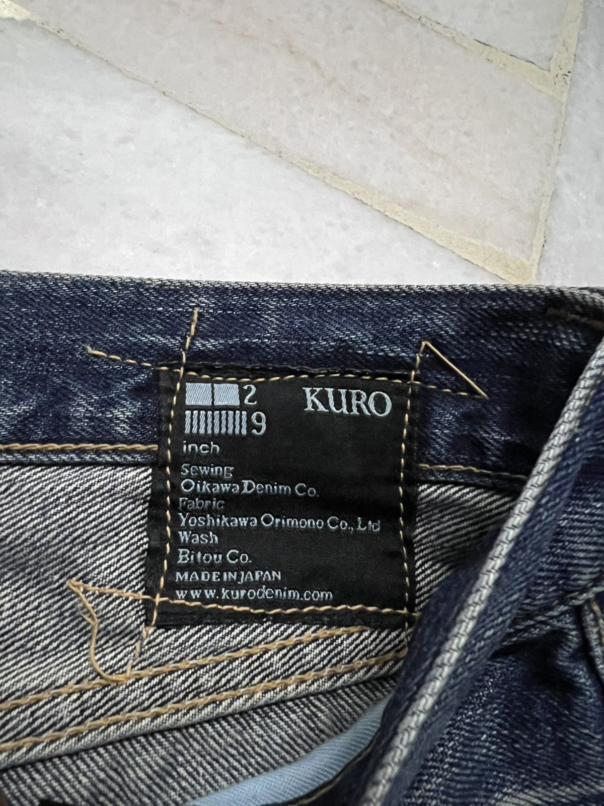 Japanese Brand Vintage Kuro Graphite Distressed Selvedge Jean Japan Size US 30 / EU 46 - 19 Thumbnail