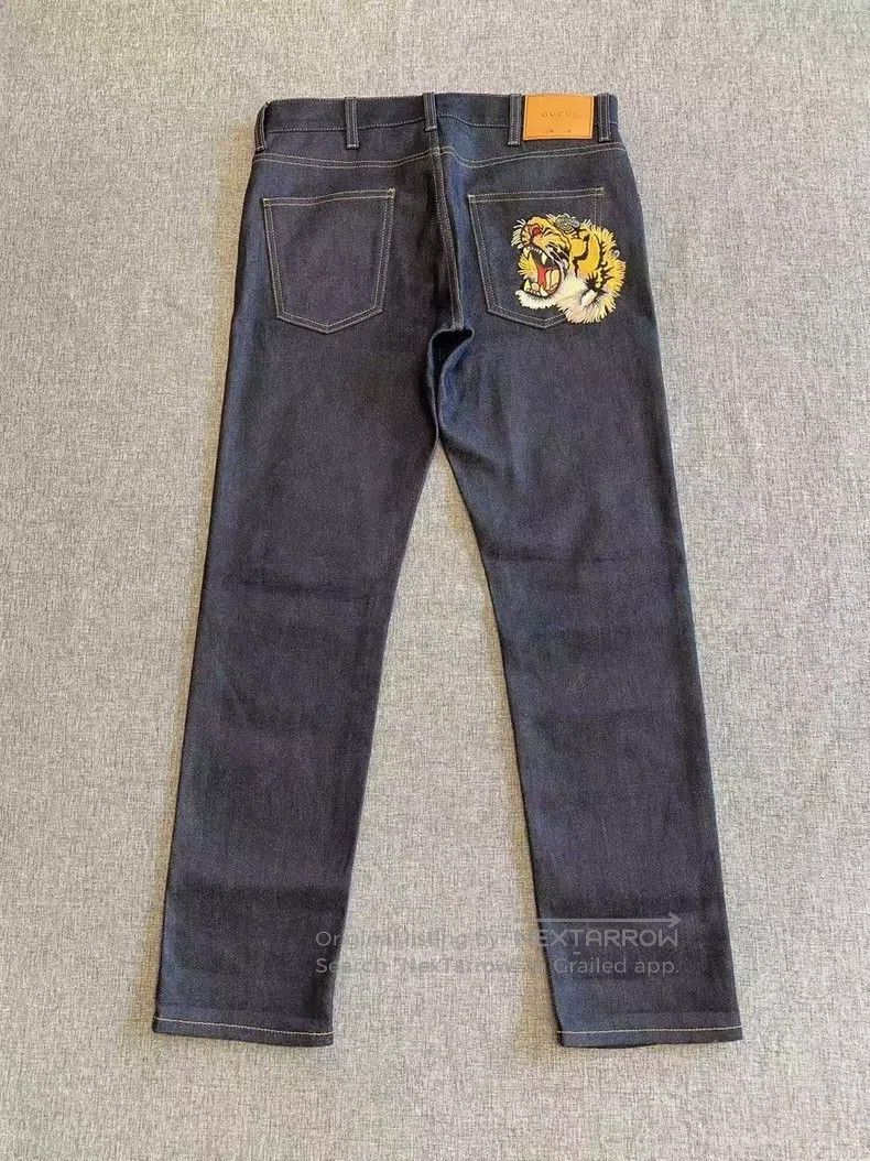 Gucci Gucci Tiger pattern printed straight jeans Size US 32 / EU 48 - 1 Thumbnail