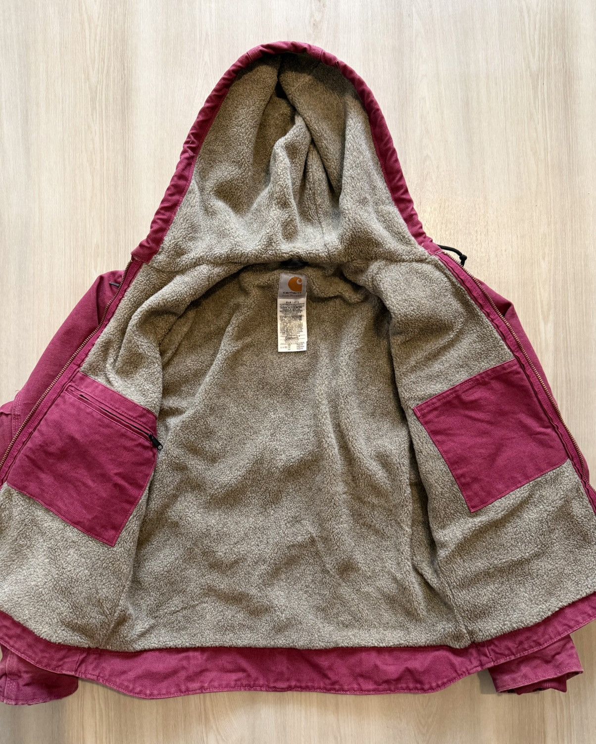 Carhartt Y2K Carhartt WJ141 RBY Sherpa Hooded Sz XS WJ141 RBY RUBY Size XS / US 0-2 / IT 36-38 - 10 Thumbnail