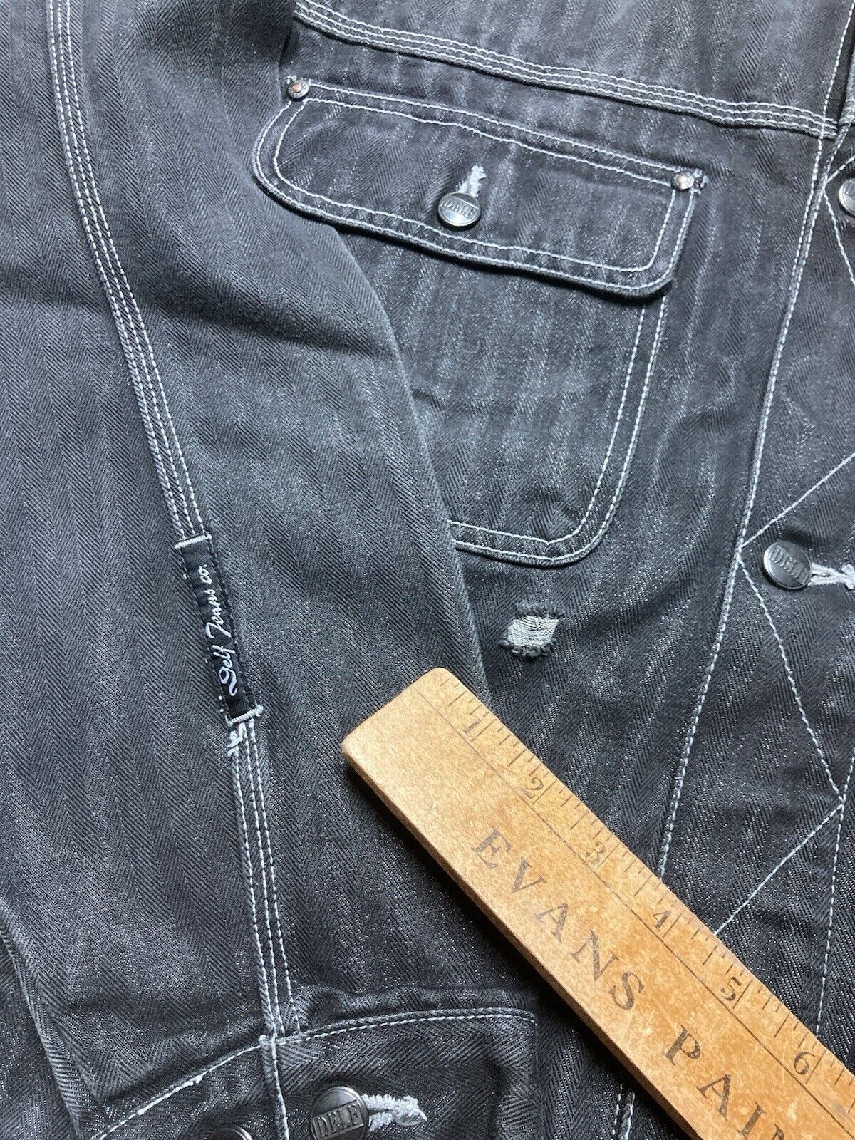 Southpole × Vintage y2k denim trucker jacket delf black goth skater men’s large Size US L / EU 52-54 / 3 - 2 Thumbnail