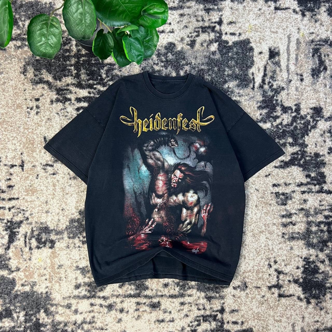 Band Tees Heidenfest Vintage Y2K Rock Bands Tour T-Shirt 1TS85 Size US XL / EU 56 / 4 - 1 Thumbnail
