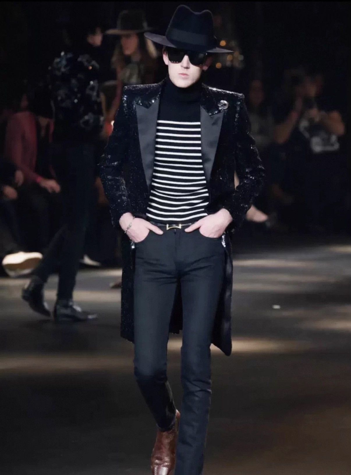 Saint Laurent Paris Saint Laurent (SLP) 16FW Distressed Frayed Hem Denim Jeans Size US 31 - 8 Thumbnail