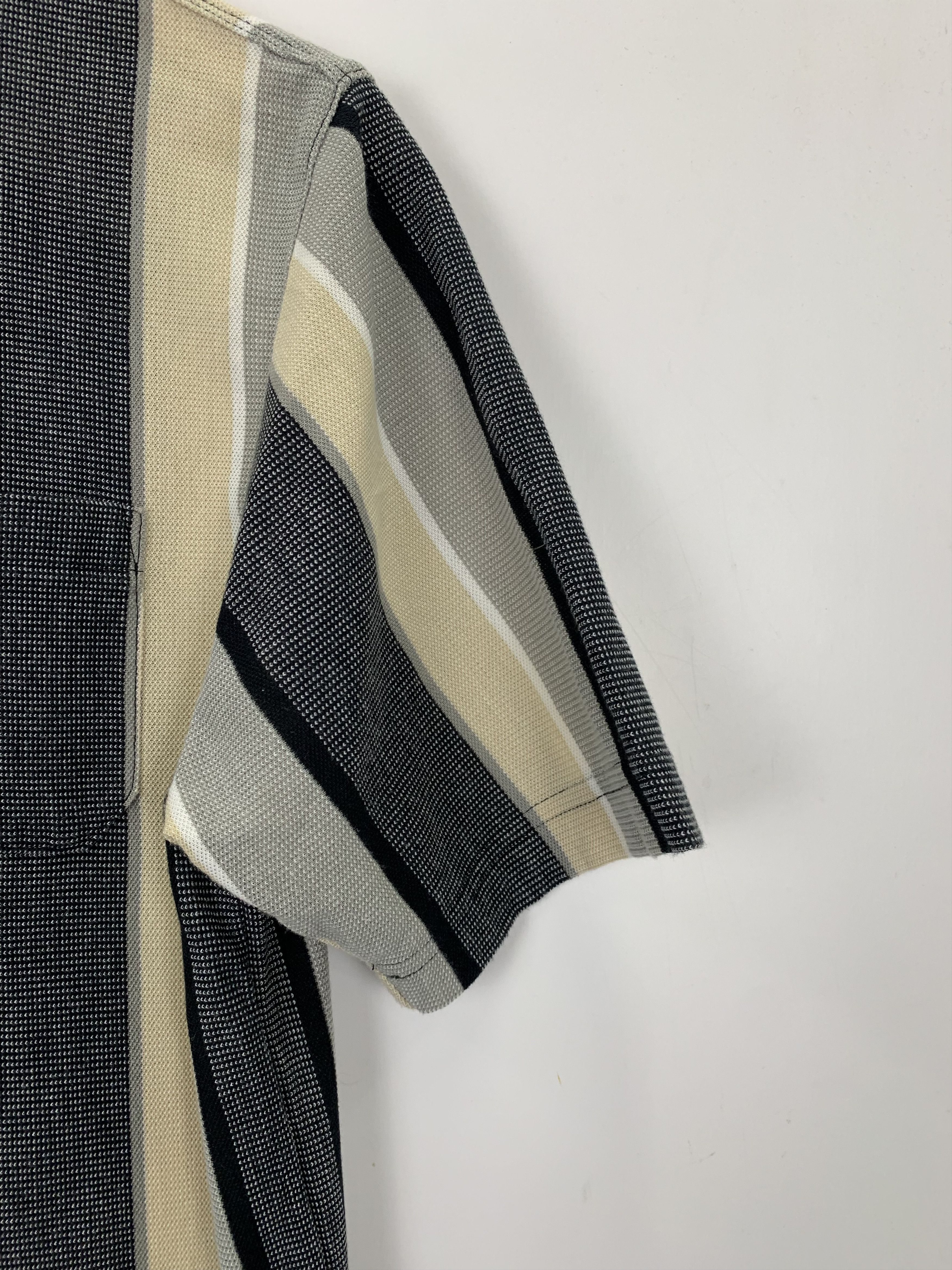Kansai Yamamoto Vintage Kansai Yamamoto Striped Polo Tee TA0209 Size US M / EU 48-50 / 2 - 7 Thumbnail