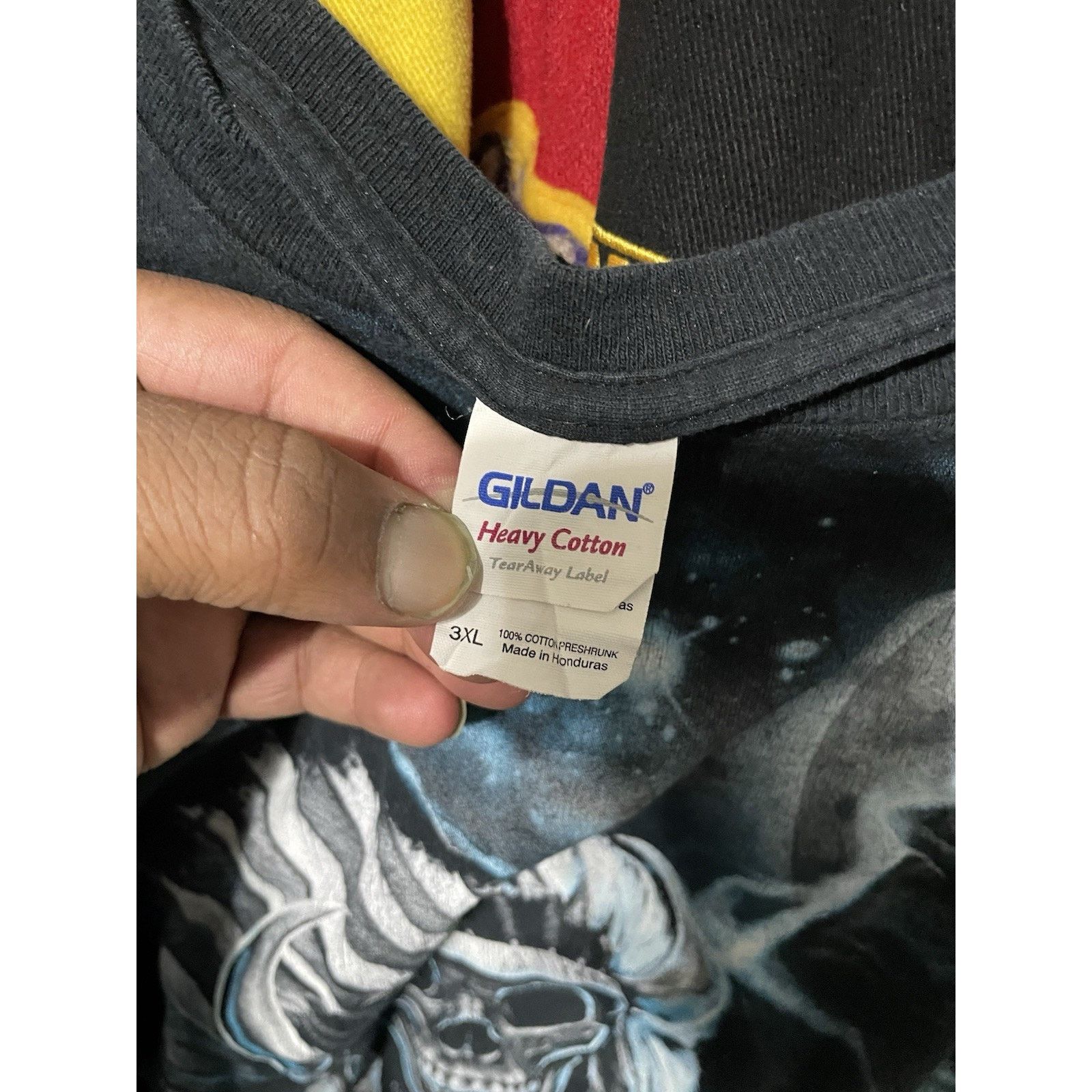 Gildan Size 3XL- VTG Indian Warrior Skeleton Wolf Moon AOP T-Shirt Size US XXL / EU 58 / 5 - 3 Thumbnail
