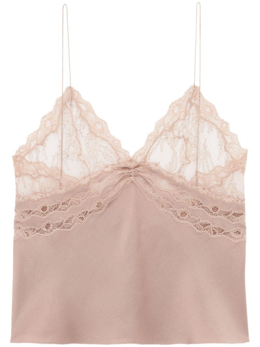 Saint Laurent Paris o1b1hav110525 755941 Lingerie Tank Top in Silk Satin Crepe Size M / US 6-8 / IT 42-44 - 1 Thumbnail