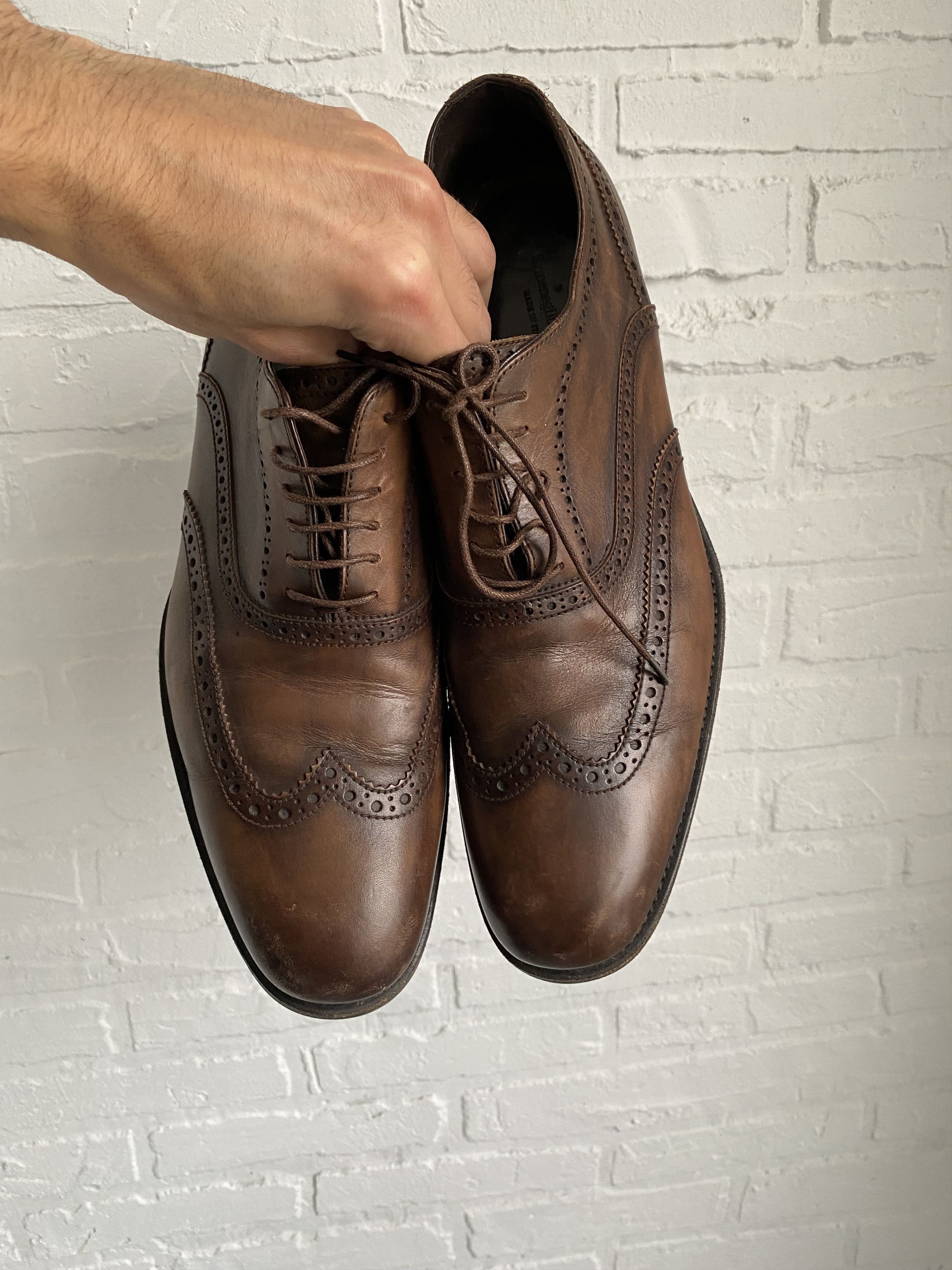 Ermenegildo Zegna Ermenegildo Zegna Brogue Leather Lace Up shoes Size US 8.5 / EU 41-42 - 2 Thumbnail