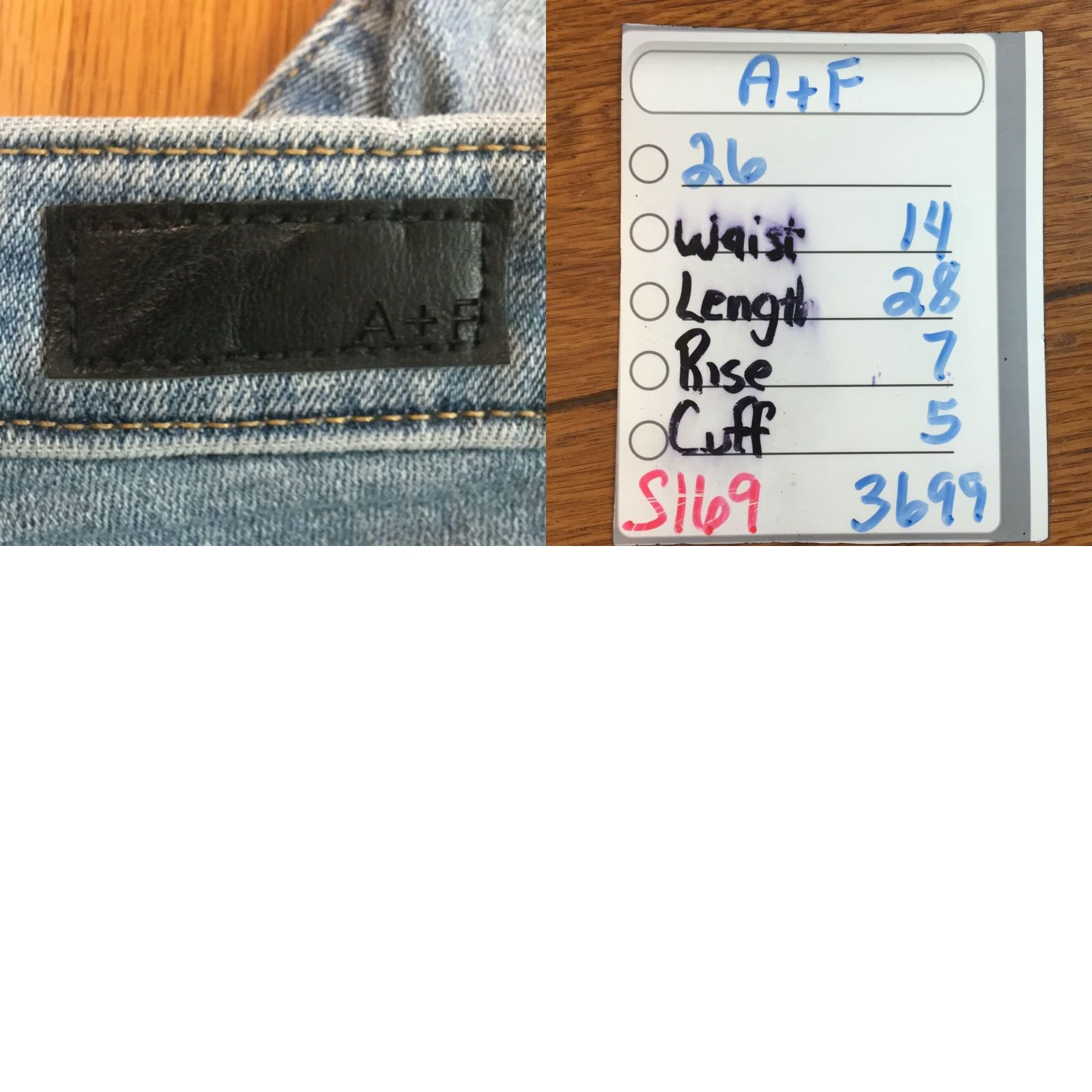 Abercrombie & Fitch Abercrombie & Fitch Harper Low Rise Ankle Blue Denim Jeans Womens 28 Inseam 28 Regular 5-Pocket Belt Loops Zipper Button 26/2L 28X28 Size 26" / US 2 / IT 38 - 8 Thumbnail
