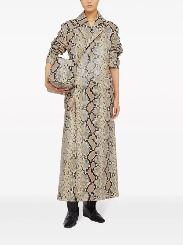 Jil Sander o1w1db10825 Long Coat in Multicolor Size L / US 10 / IT 46 - 2 Thumbnail