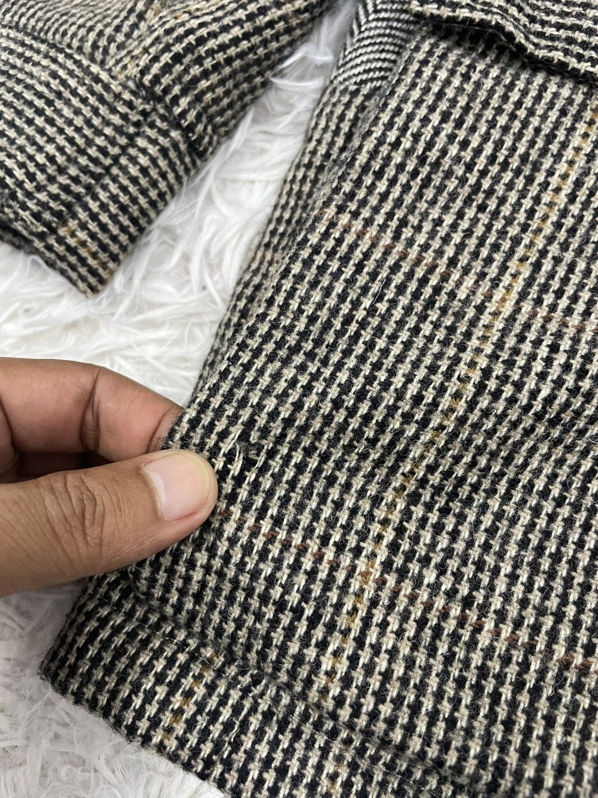 Harris Tweed Harris Tweed KMK 1998 UK Wear Patches Jacket Coat Hooded Size US L / EU 52-54 / 3 - 4 Thumbnail