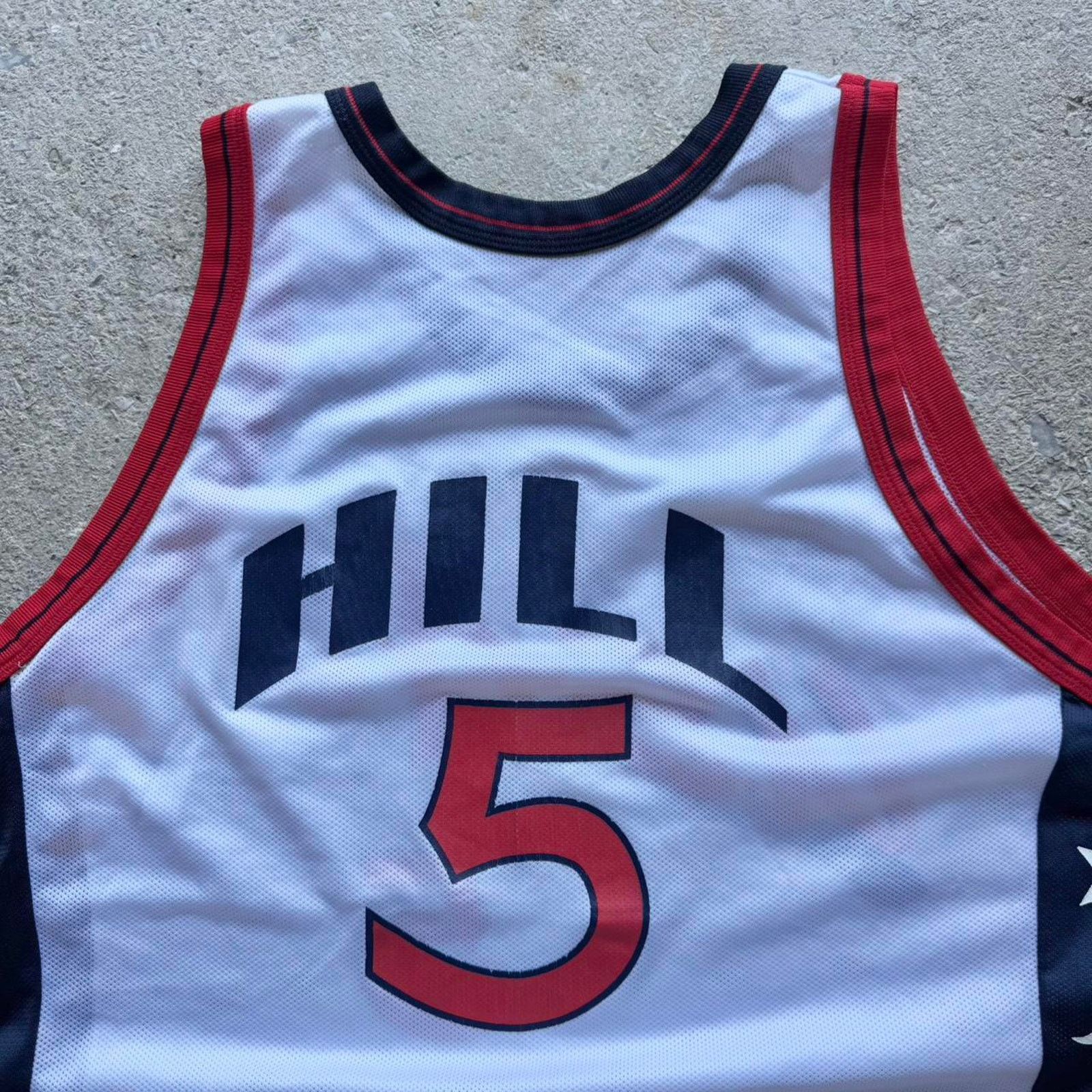 Champion 90s Team USA Grant Hill 5 Olympics Basketball Jersey Size US M / EU 48-50 / 2 - 4 Thumbnail