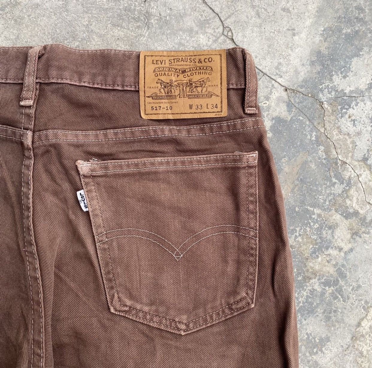 Levi's Vtg Levis LOT 517 Brown Jeans Size US 33 - 6 Thumbnail